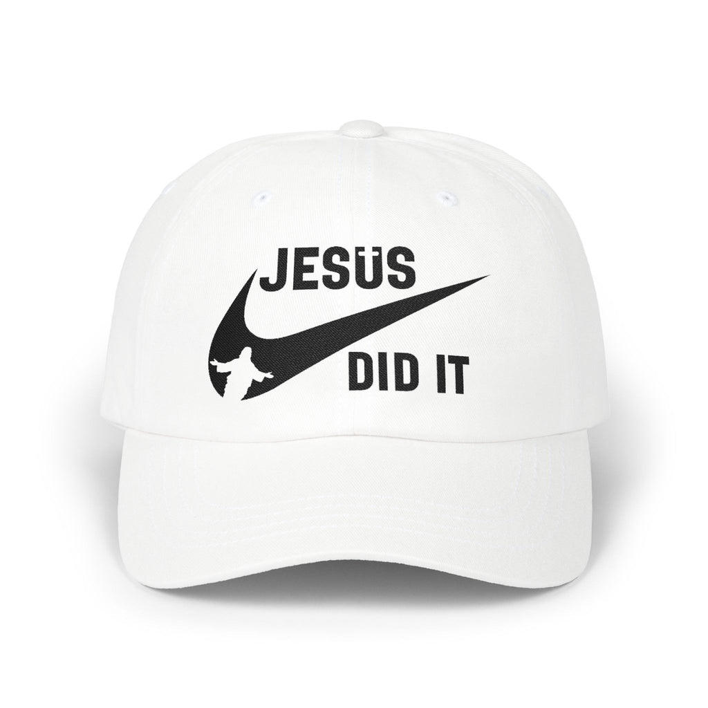 Jesus Did It Dad Cap — Christian Faith Baseball Hat