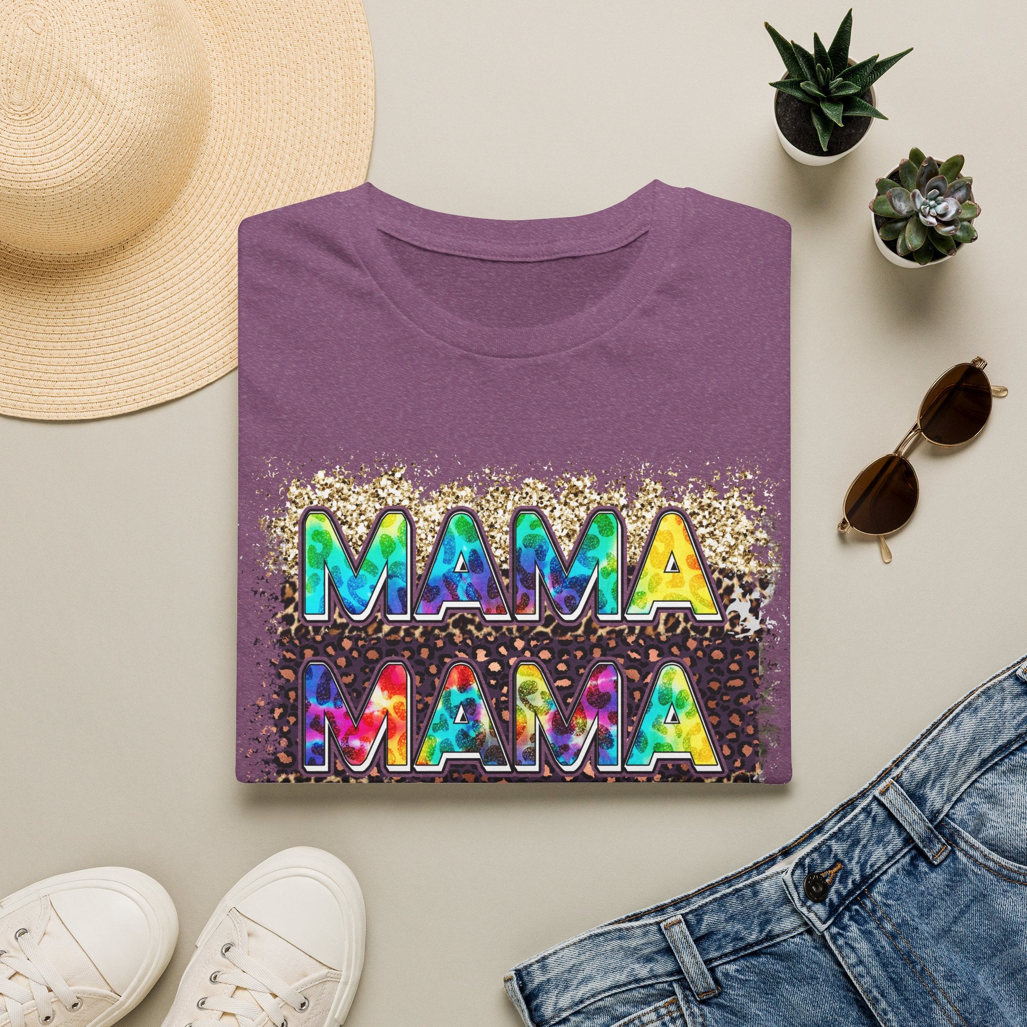 Mama Tie-Dye Graphic T-Shirt — Colorful Retro Tee for Moms