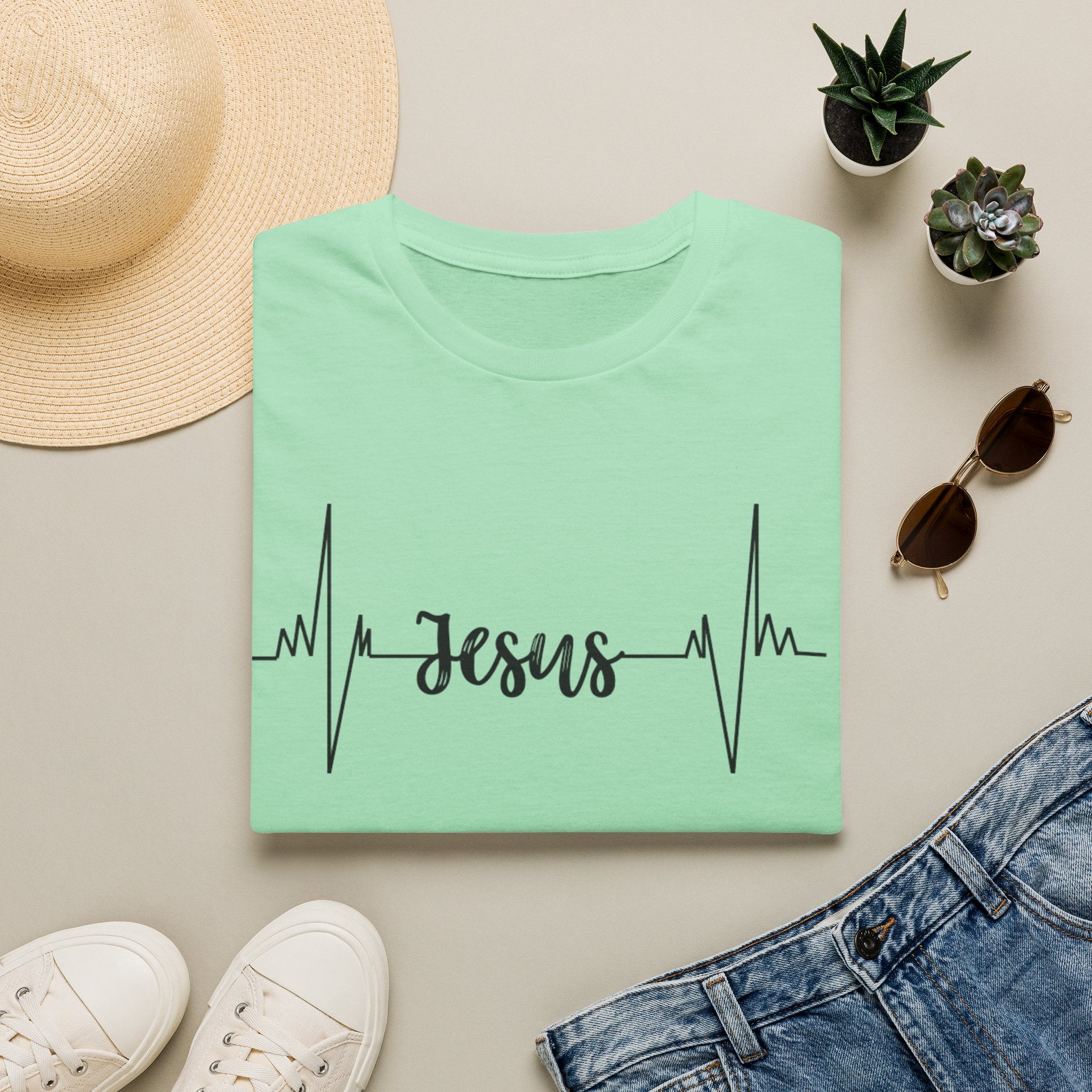 Jesus Heartbeat T-Shirt — Christian Faith Graphic Tee