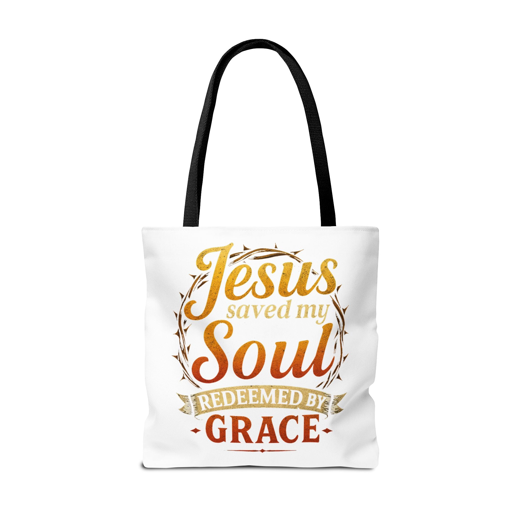 Canvas Tote Bag — "Jesus Saved My Soul, Redeemed by Grace"