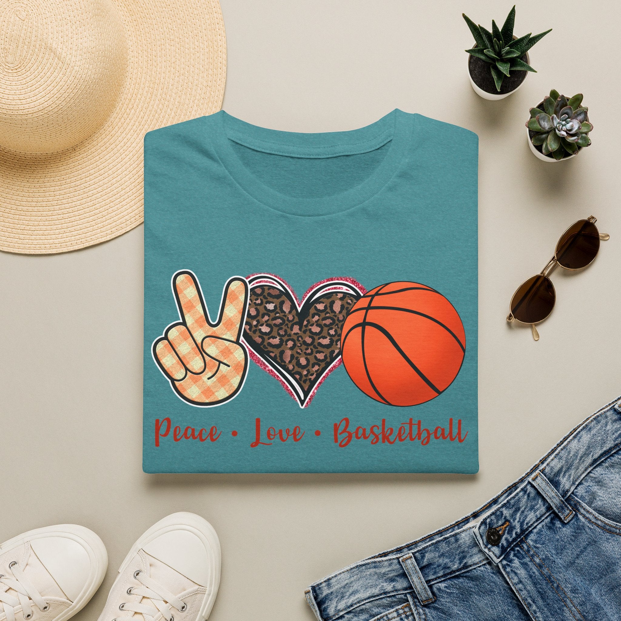 Peace Love Basketball T-Shirt