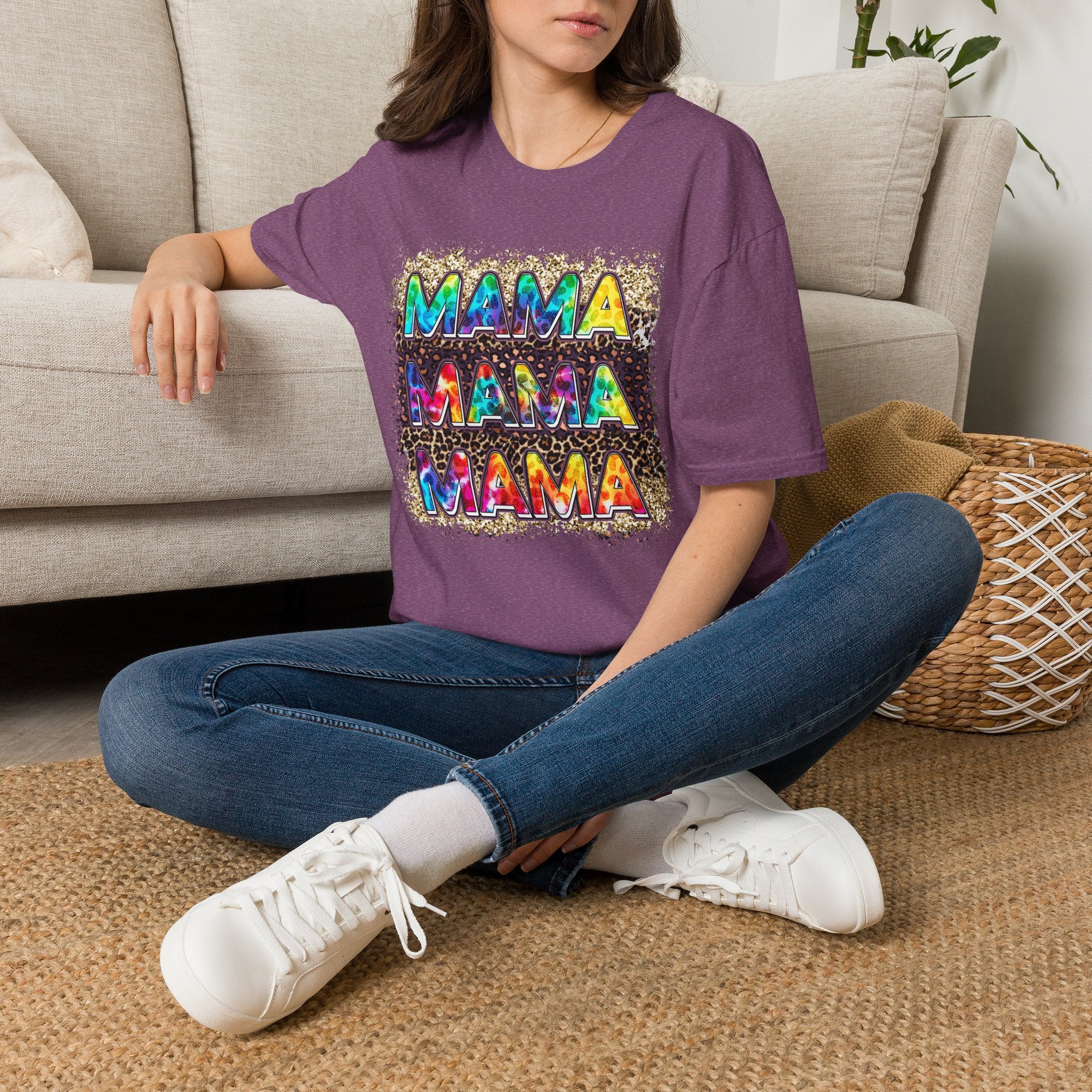 Mama Tie-Dye Graphic T-Shirt — Colorful Retro Tee for Moms