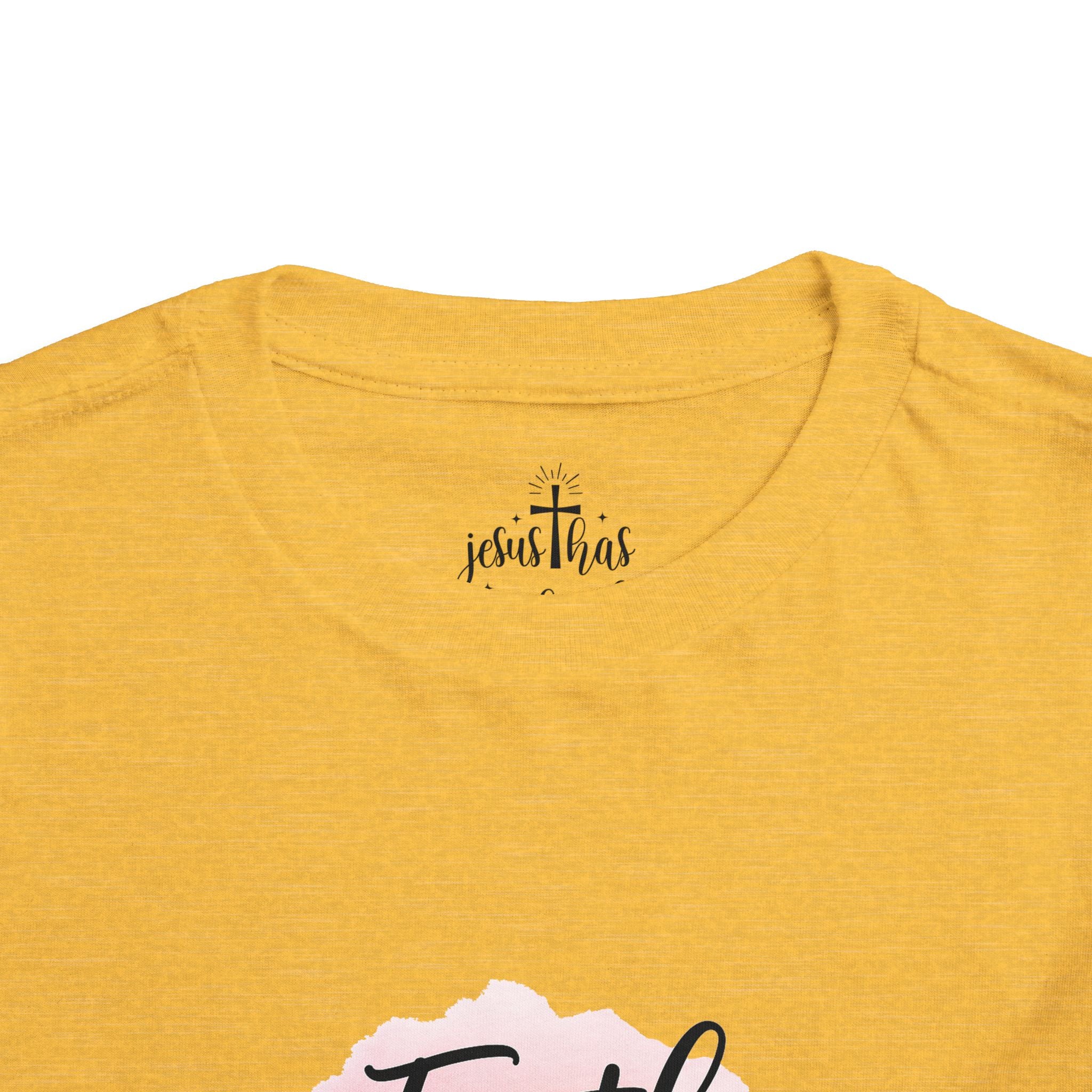 Faith Over Fear Toddler Tee — Pastel Watercolor Inspirational Kids Shirt