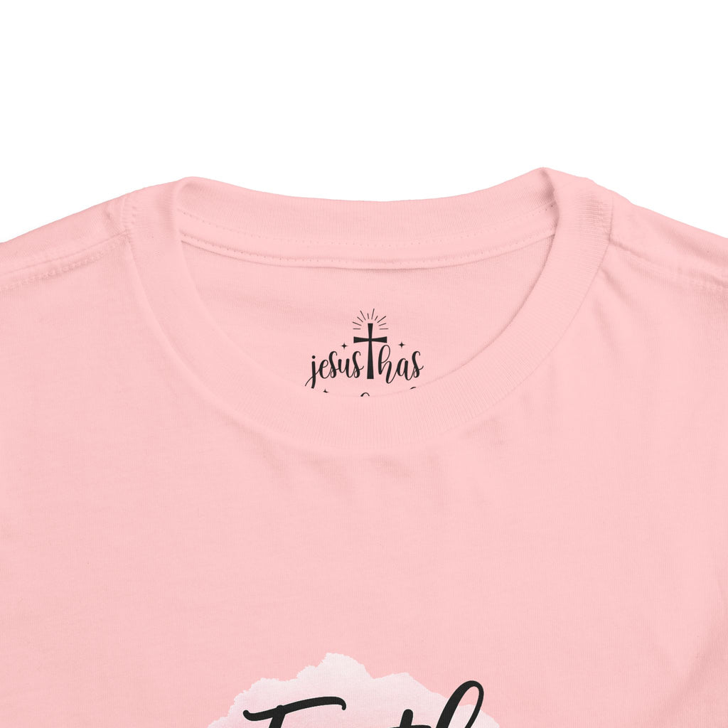 Faith Over Fear Toddler Tee — Pastel Watercolor Inspirational Kids Shirt