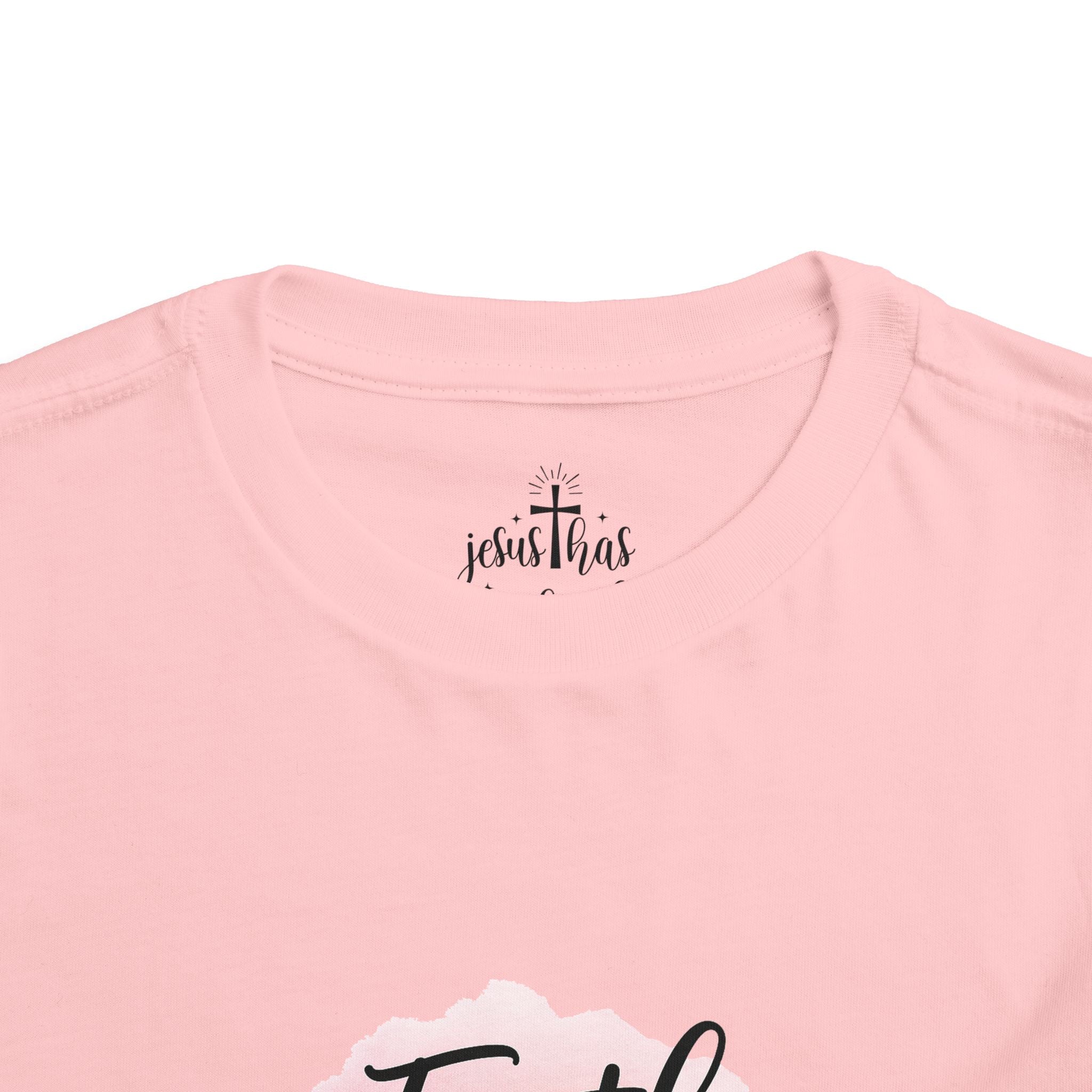 Faith Over Fear Toddler Tee — Pastel Watercolor Inspirational Kids Shirt