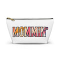 Mommin' Accessory Pouch — Floral Pattern T‑Bottom Makeup Bag