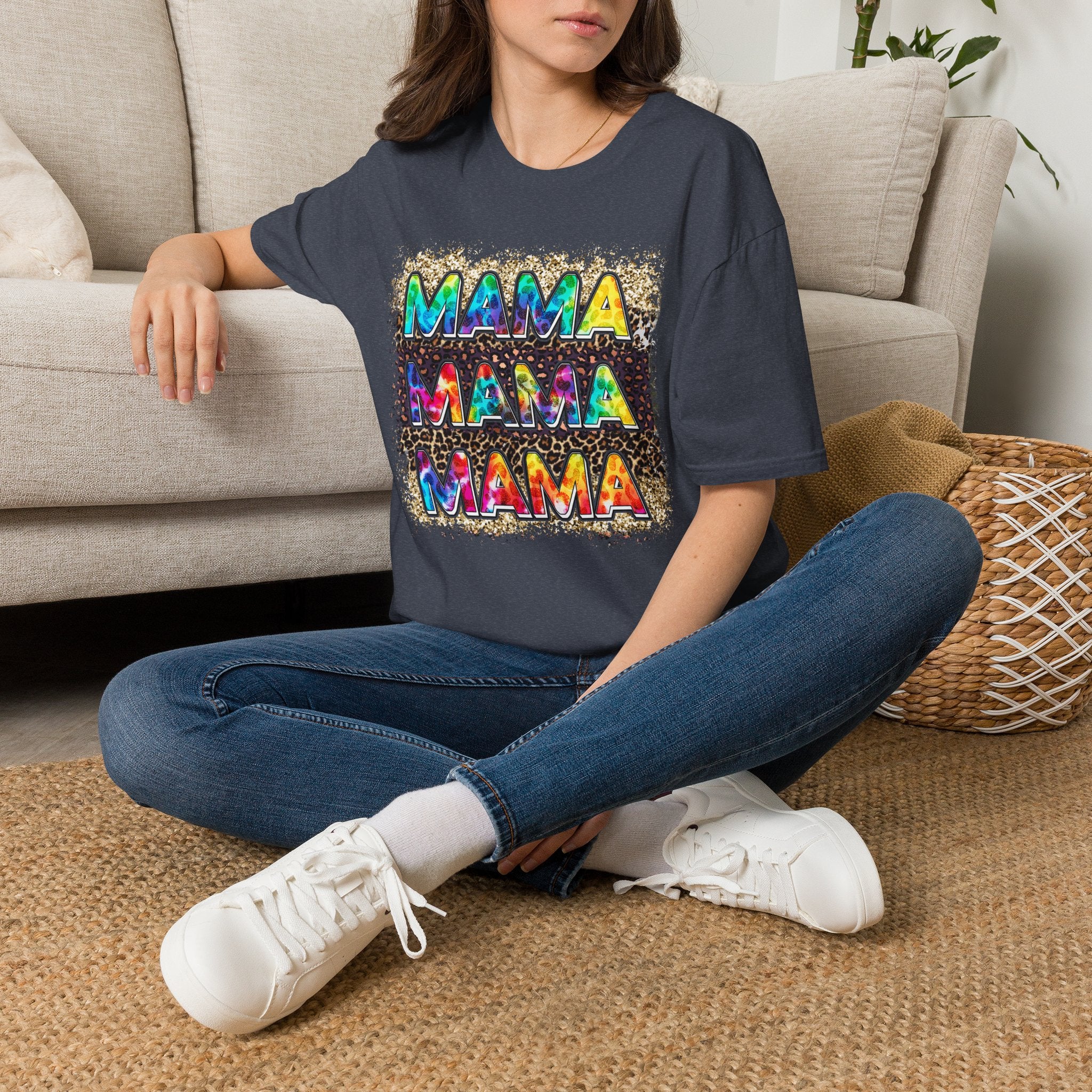 Mama Tie-Dye Graphic T-Shirt — Colorful Retro Tee for Moms