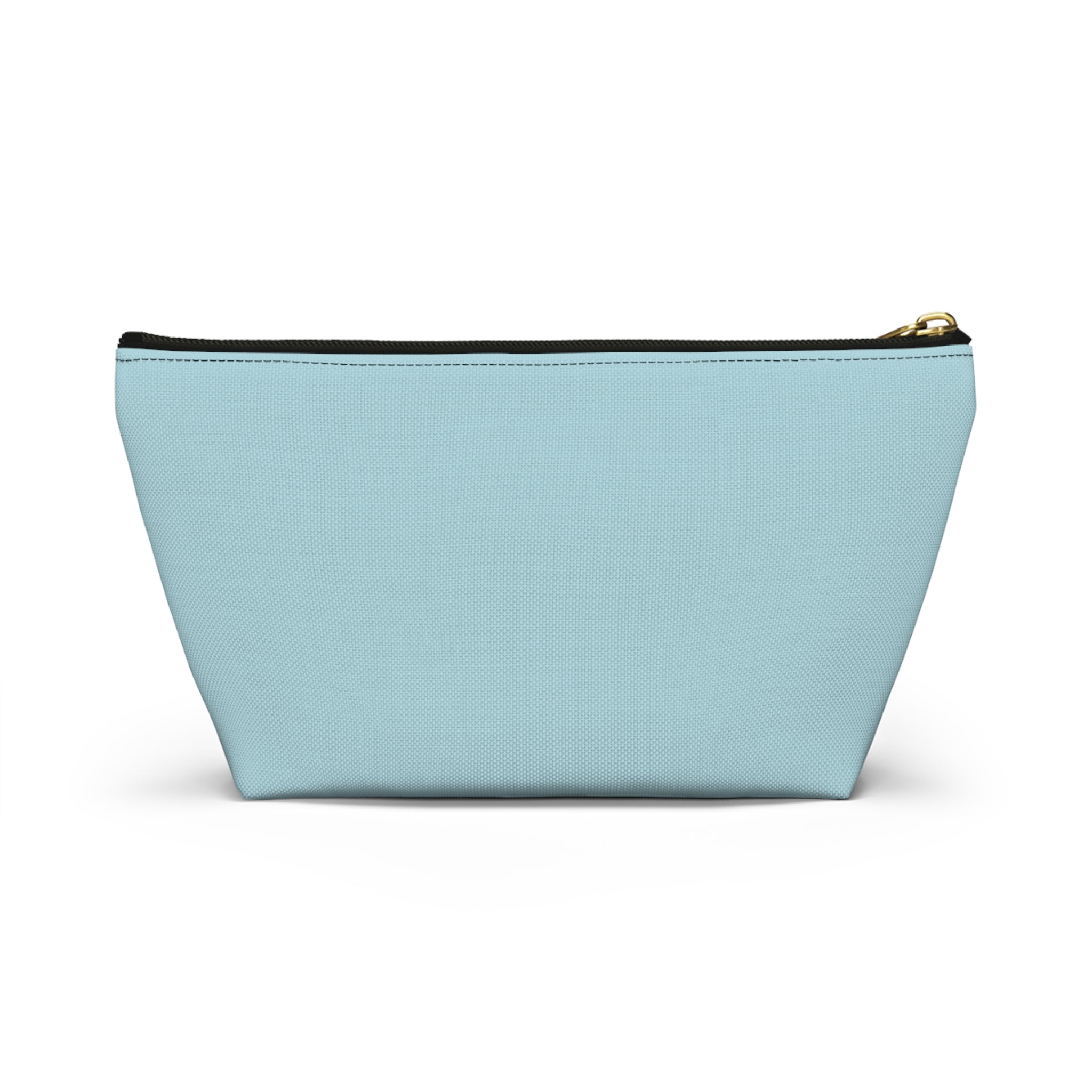 Mom Life Accessory Pouch — Floral Turquoise T‑Bottom Makeup Bag