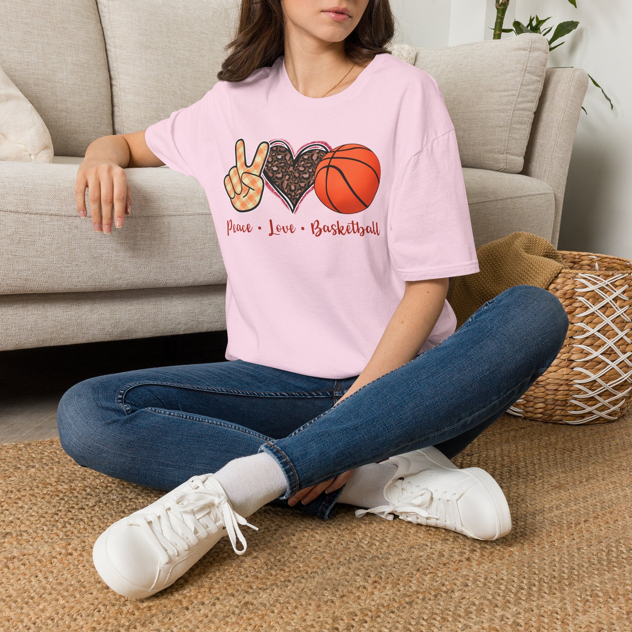 Peace Love Basketball T-Shirt