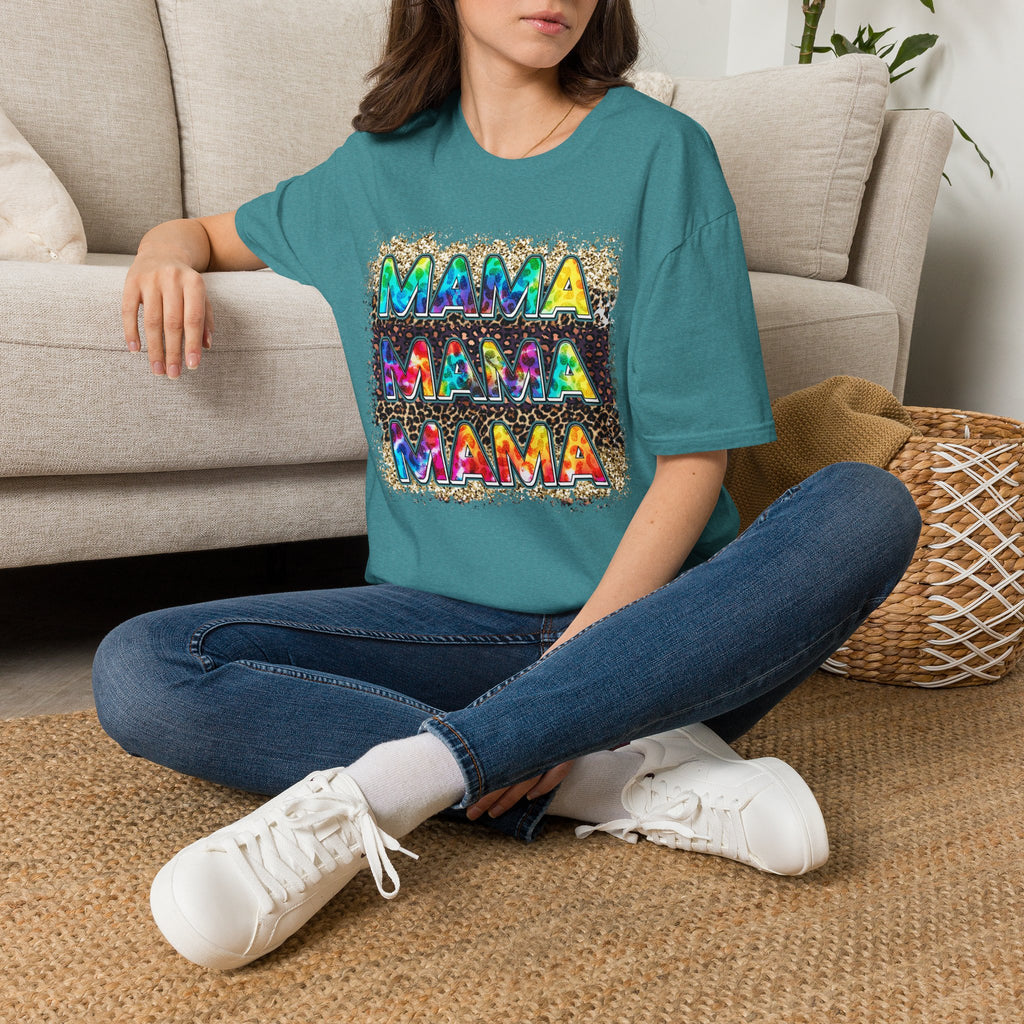 Mama Tie-Dye Graphic T-Shirt — Colorful Retro Tee for Moms