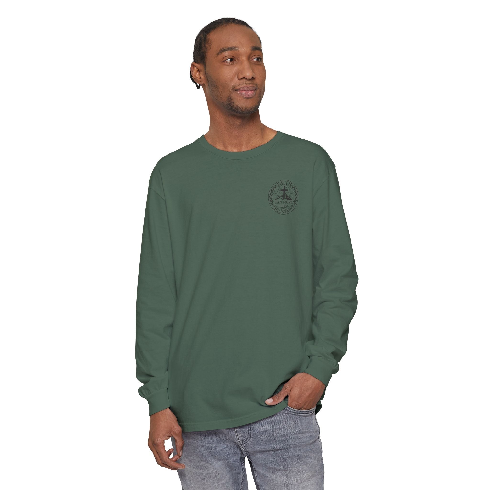 Faith Can Move Mountains Long Sleeve Tee