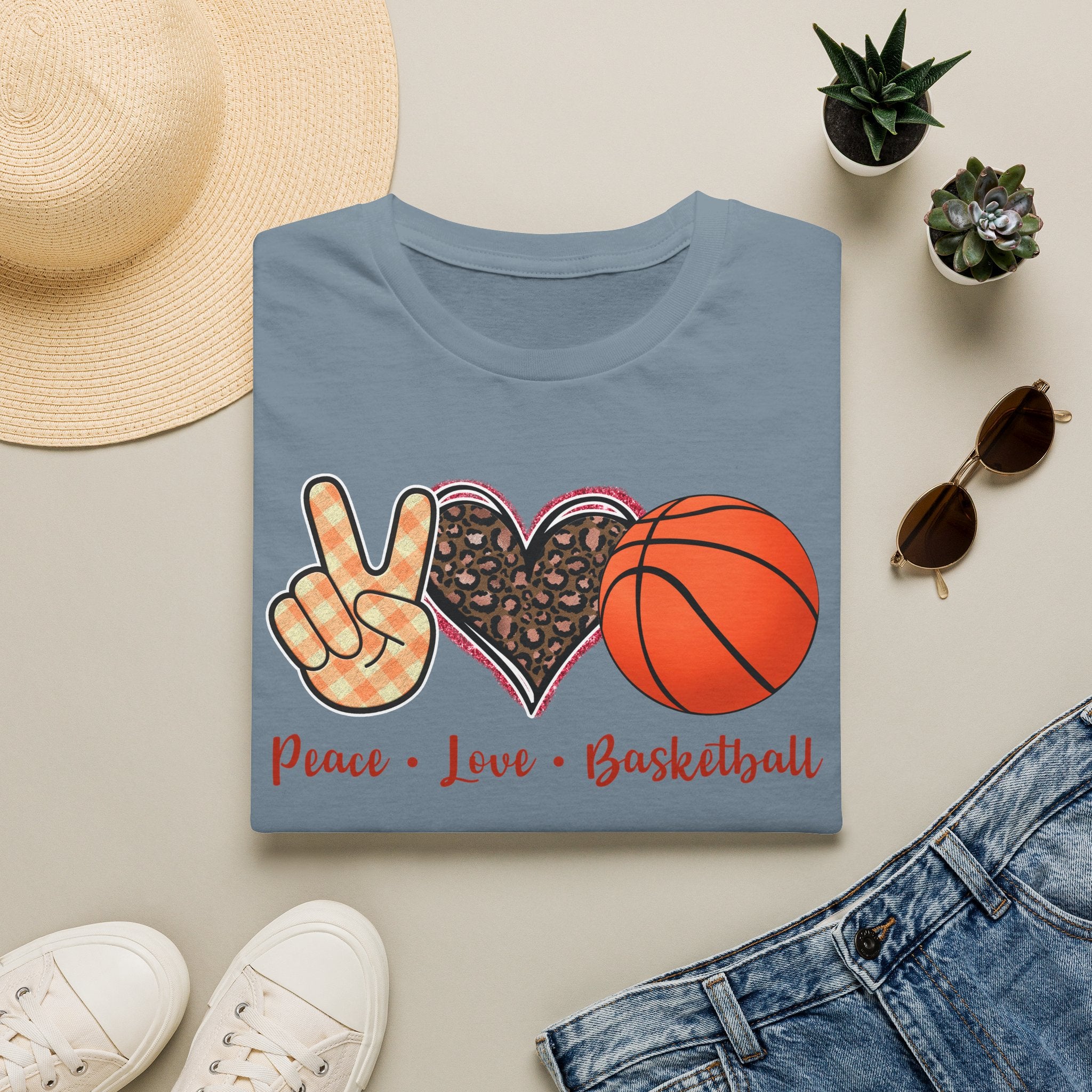 Peace Love Basketball T-Shirt