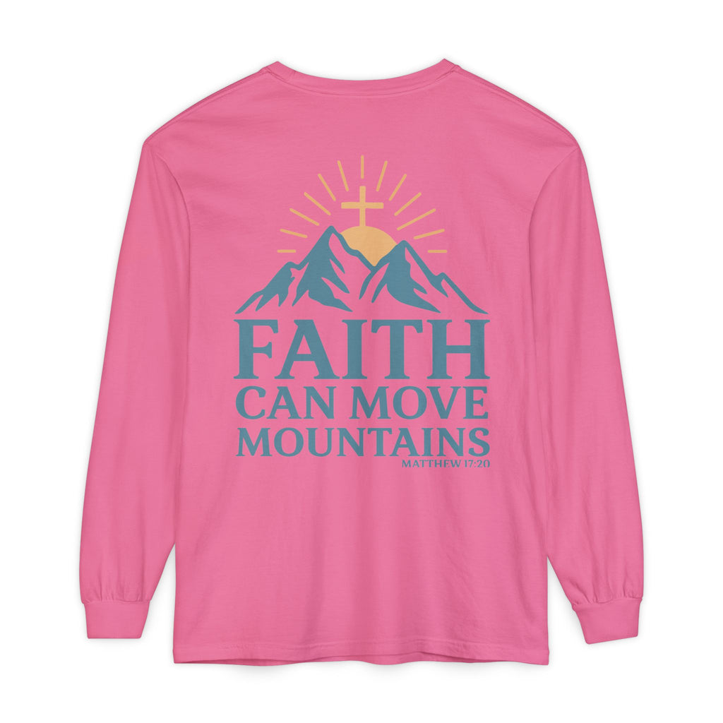 Faith Can Move Mountains Long Sleeve Tee