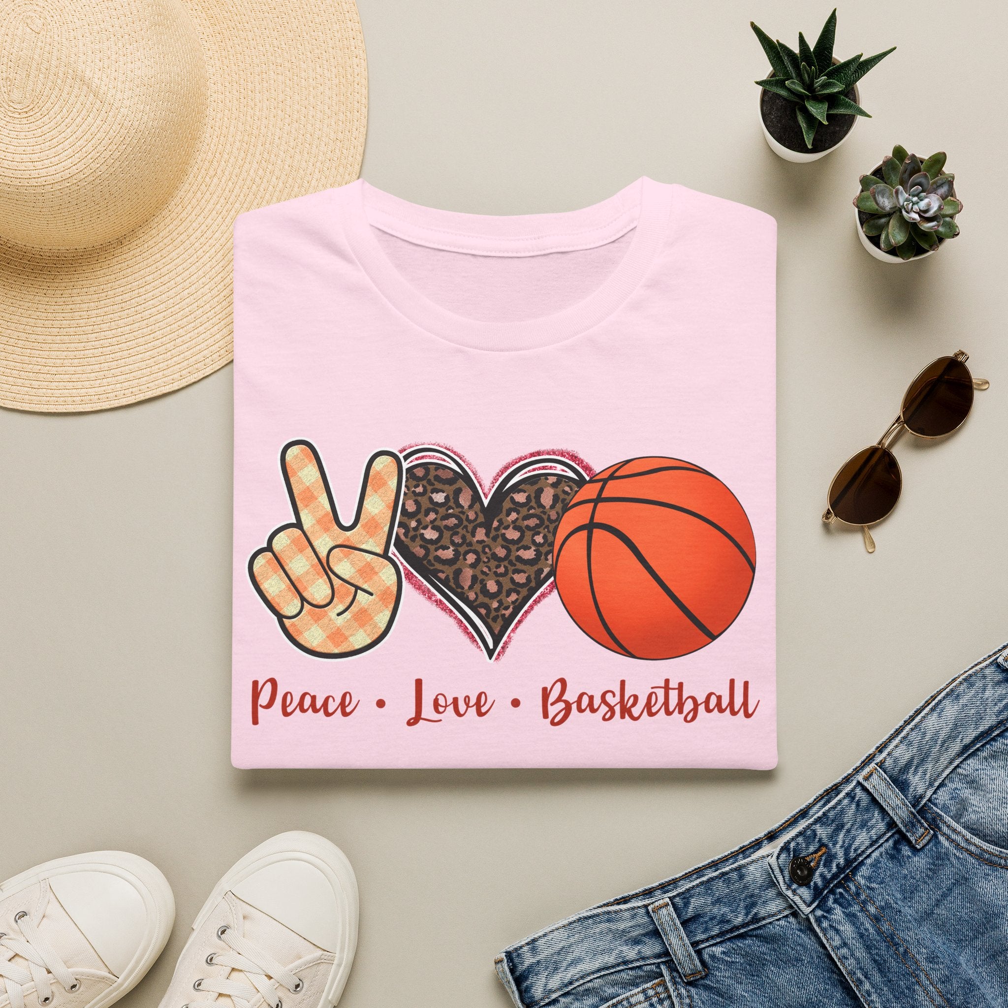Peace Love Basketball T-Shirt