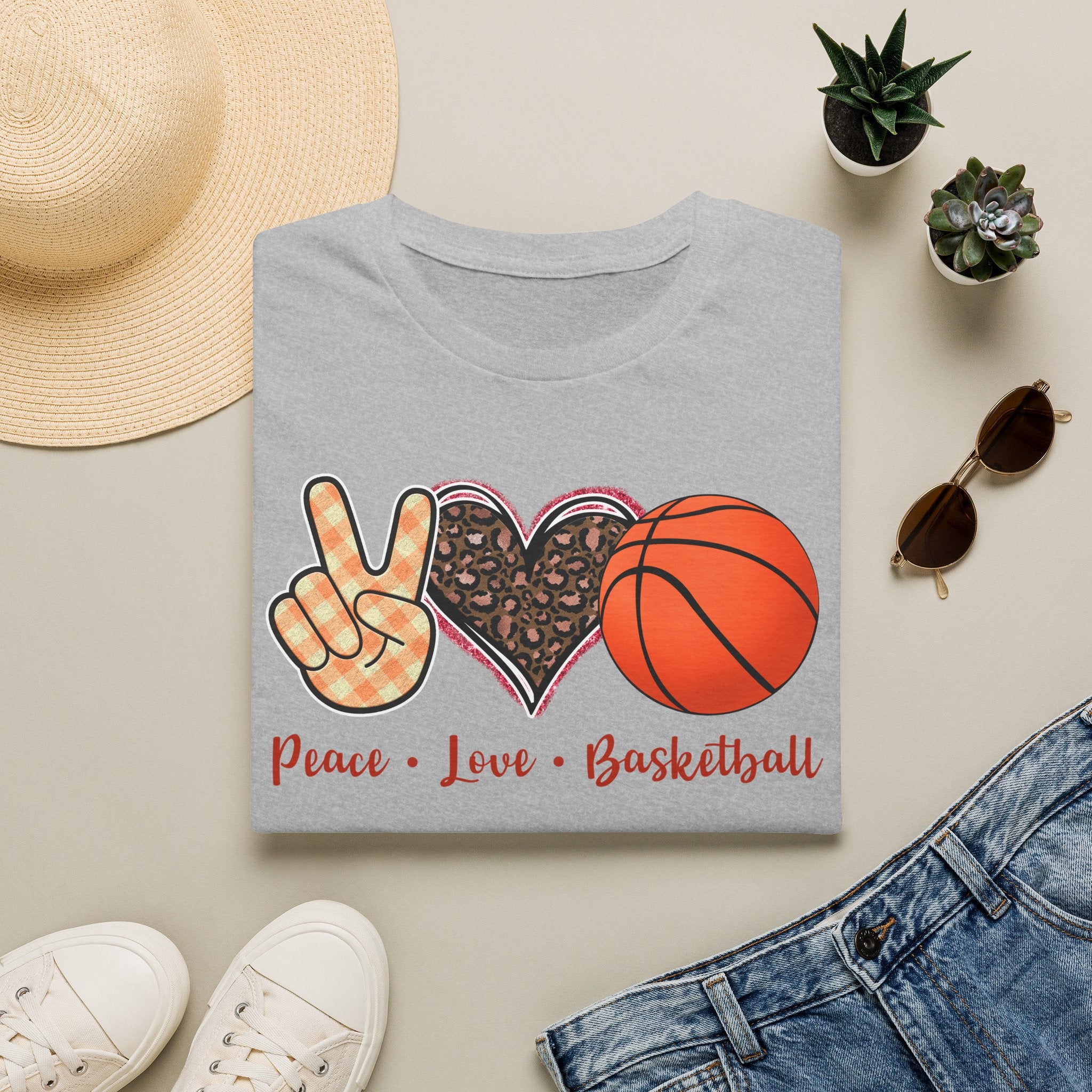 Peace Love Basketball T-Shirt