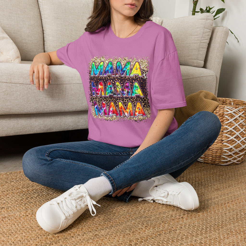 Mama Tie-Dye Graphic T-Shirt — Colorful Retro Tee for Moms