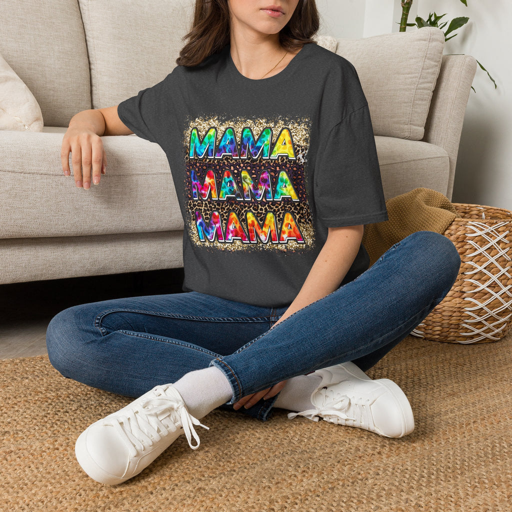 Mama Tie-Dye Graphic T-Shirt — Colorful Retro Tee for Moms