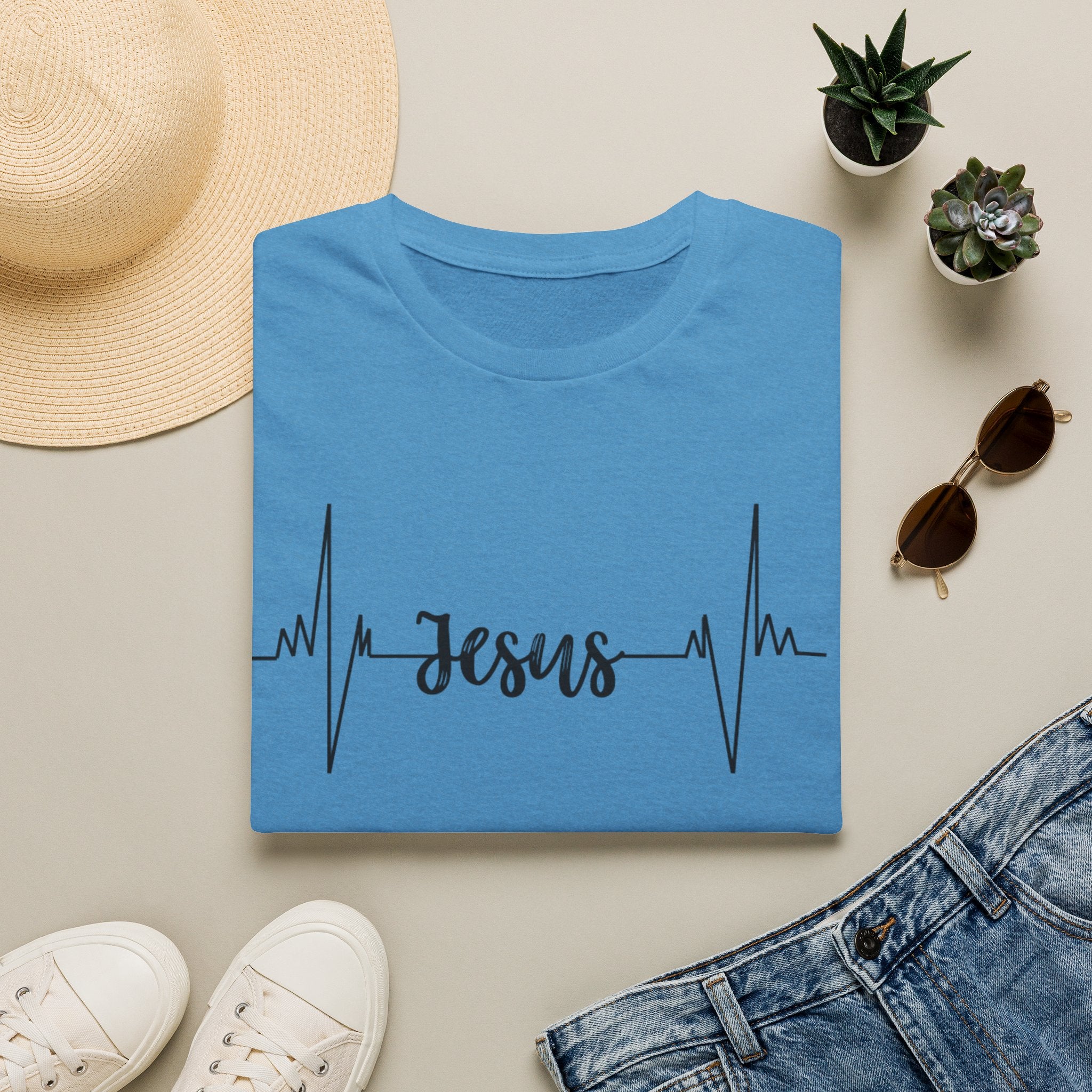 Jesus Heartbeat T-Shirt — Christian Faith Graphic Tee