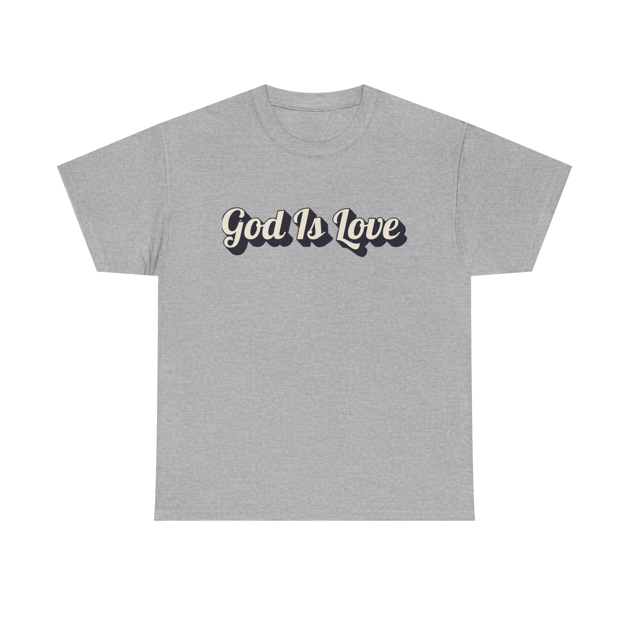 God Is Love T-Shirt — Retro Script Christian Tee