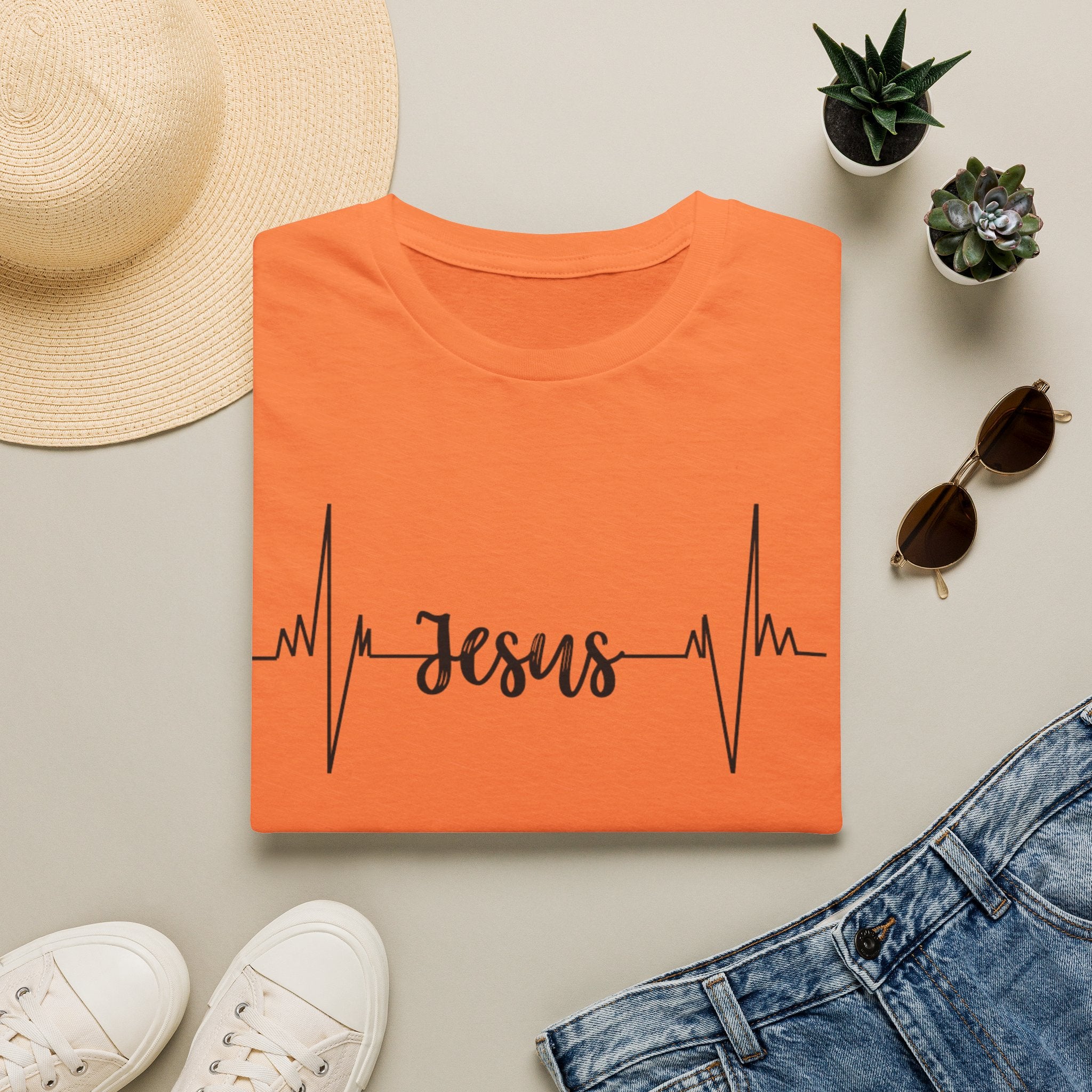 Jesus Heartbeat T-Shirt — Christian Faith Graphic Tee