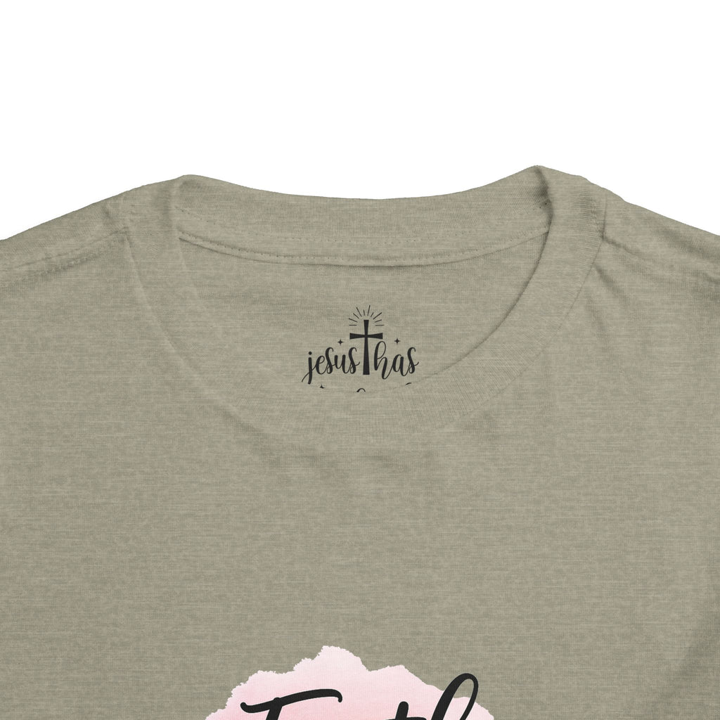 Faith Over Fear Toddler Tee — Pastel Watercolor Inspirational Kids Shirt