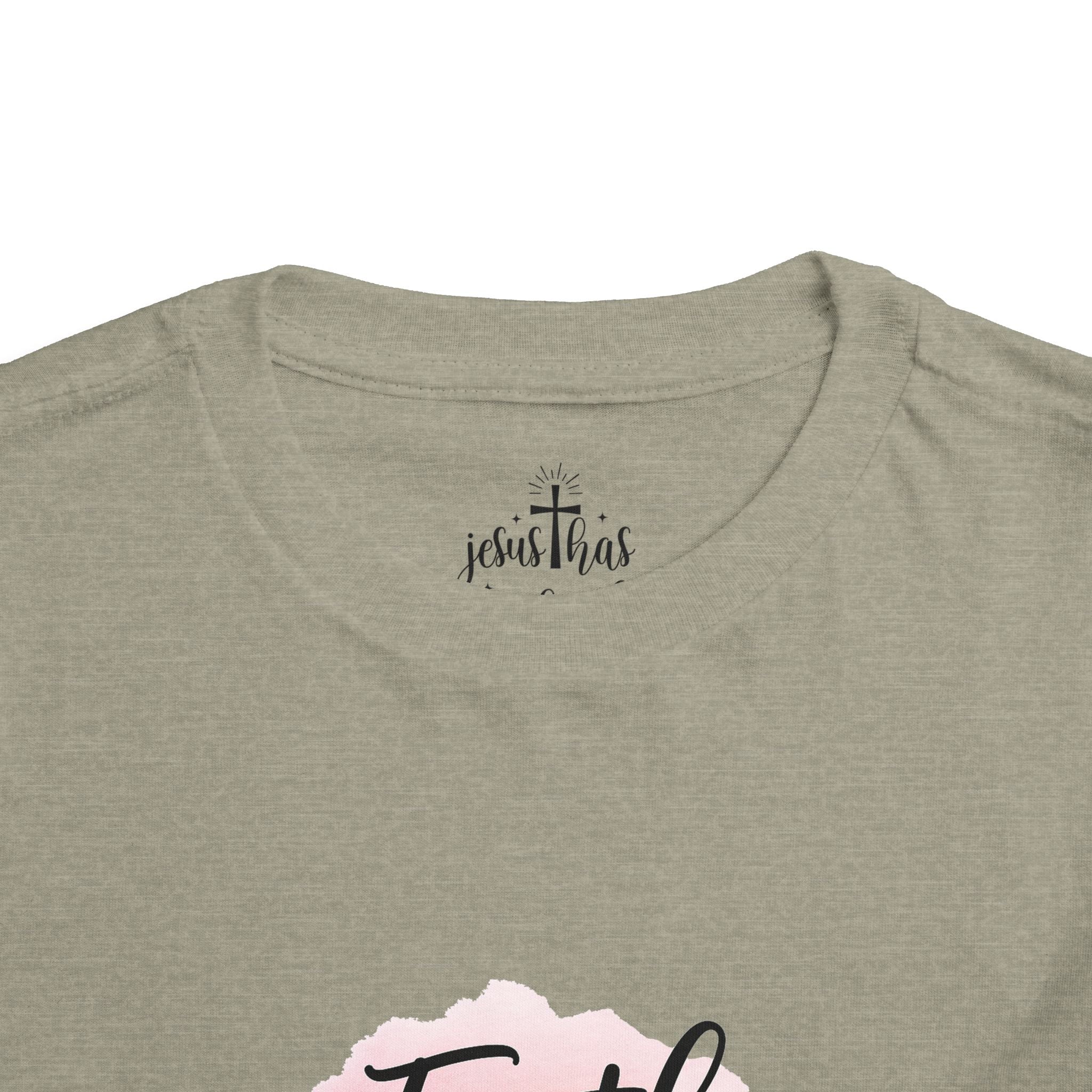Faith Over Fear Toddler Tee — Pastel Watercolor Inspirational Kids Shirt