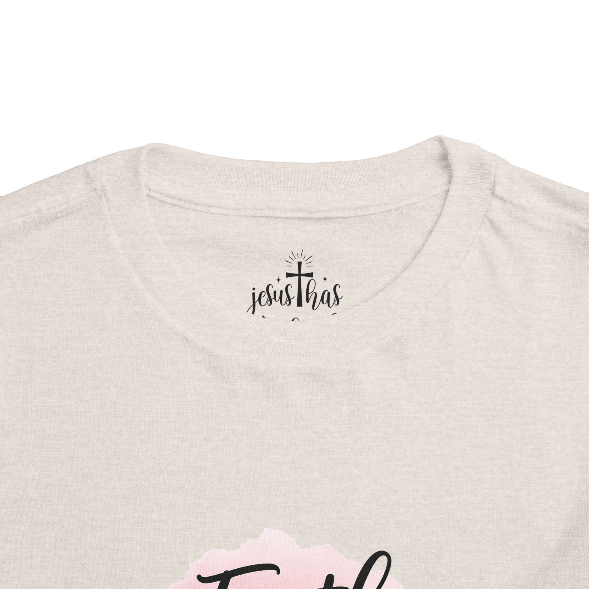 Faith Over Fear Toddler Tee — Pastel Watercolor Inspirational Kids Shirt