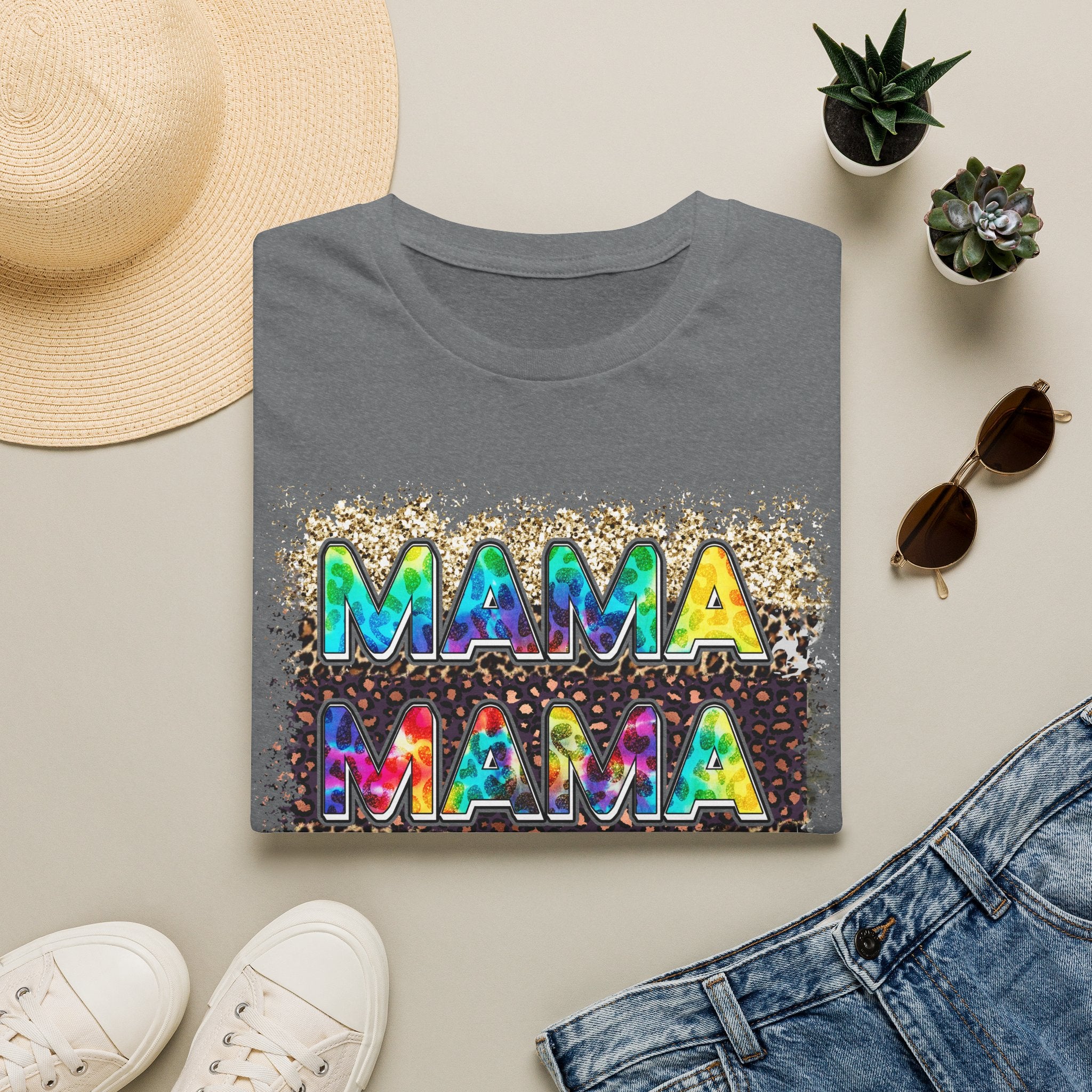 Mama Tie-Dye Graphic T-Shirt — Colorful Retro Tee for Moms