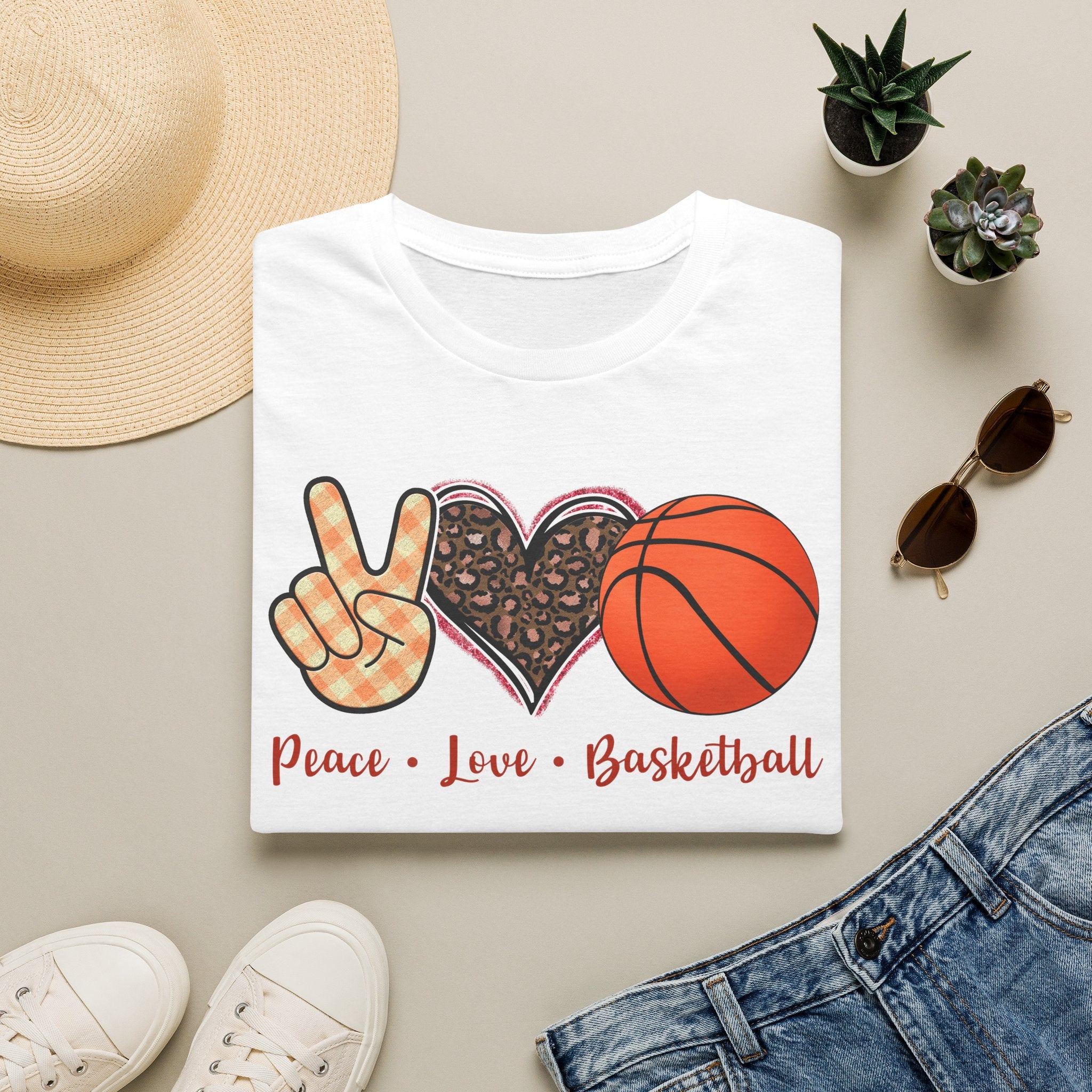 Peace Love Basketball T-Shirt