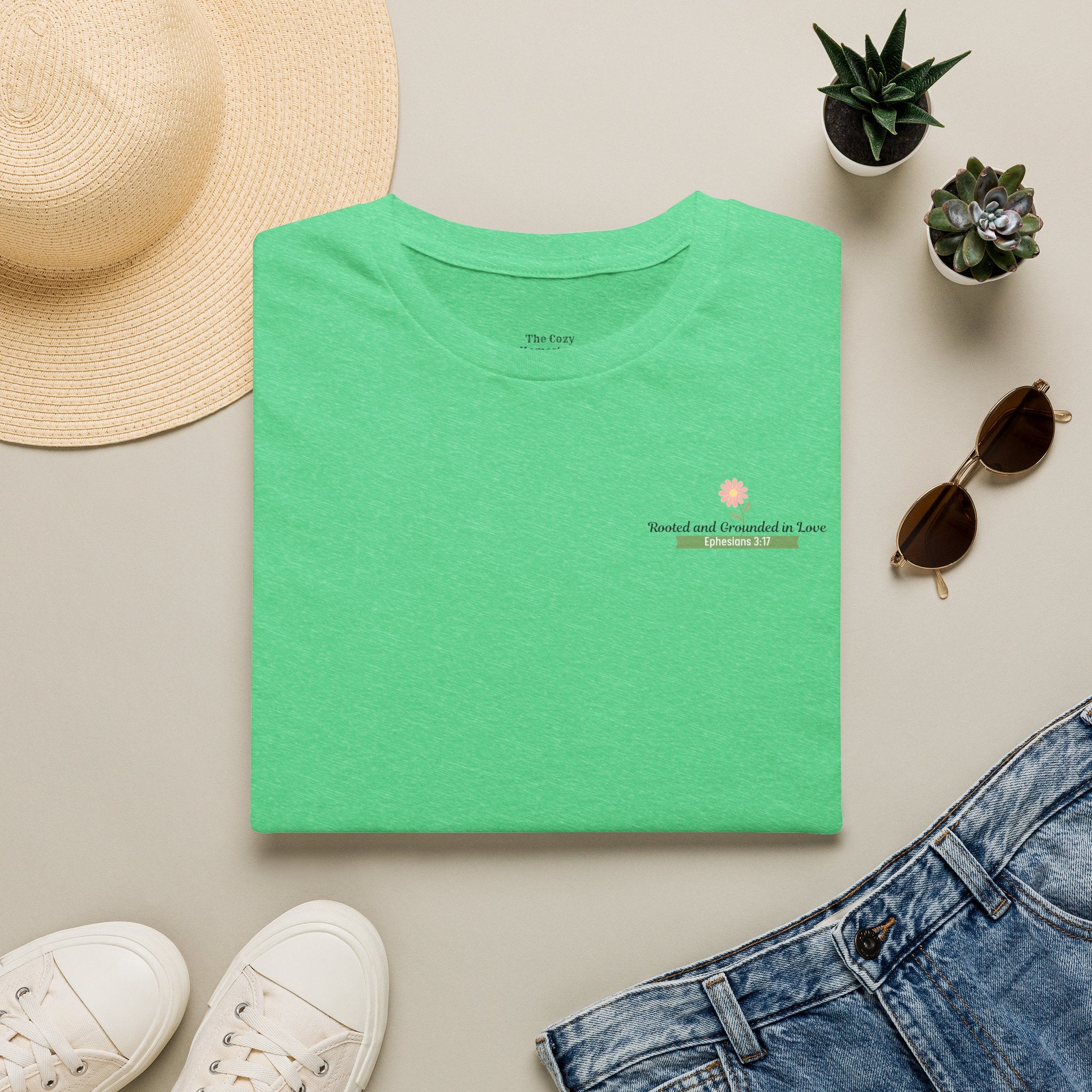 T-Shirt — 'Sunshine and Serendipity' Minimal Floral Chest Logo Tee
