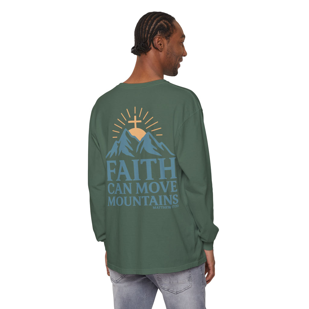 Faith Can Move Mountains Long Sleeve Tee