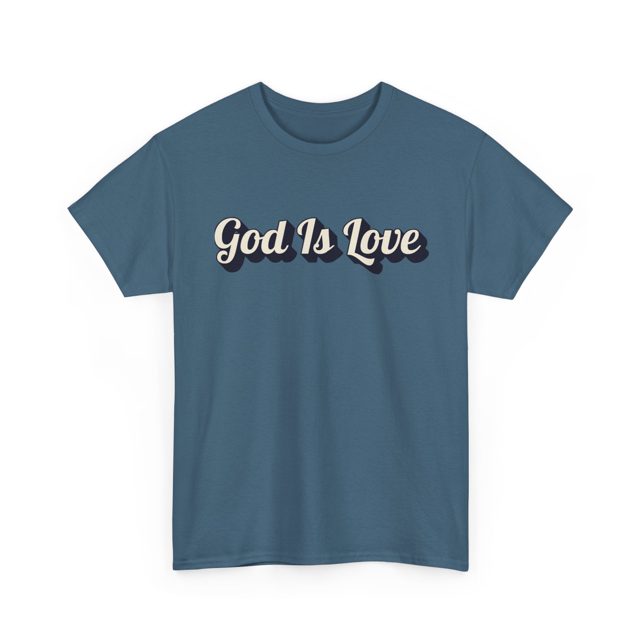 God Is Love T-Shirt — Retro Script Christian Tee