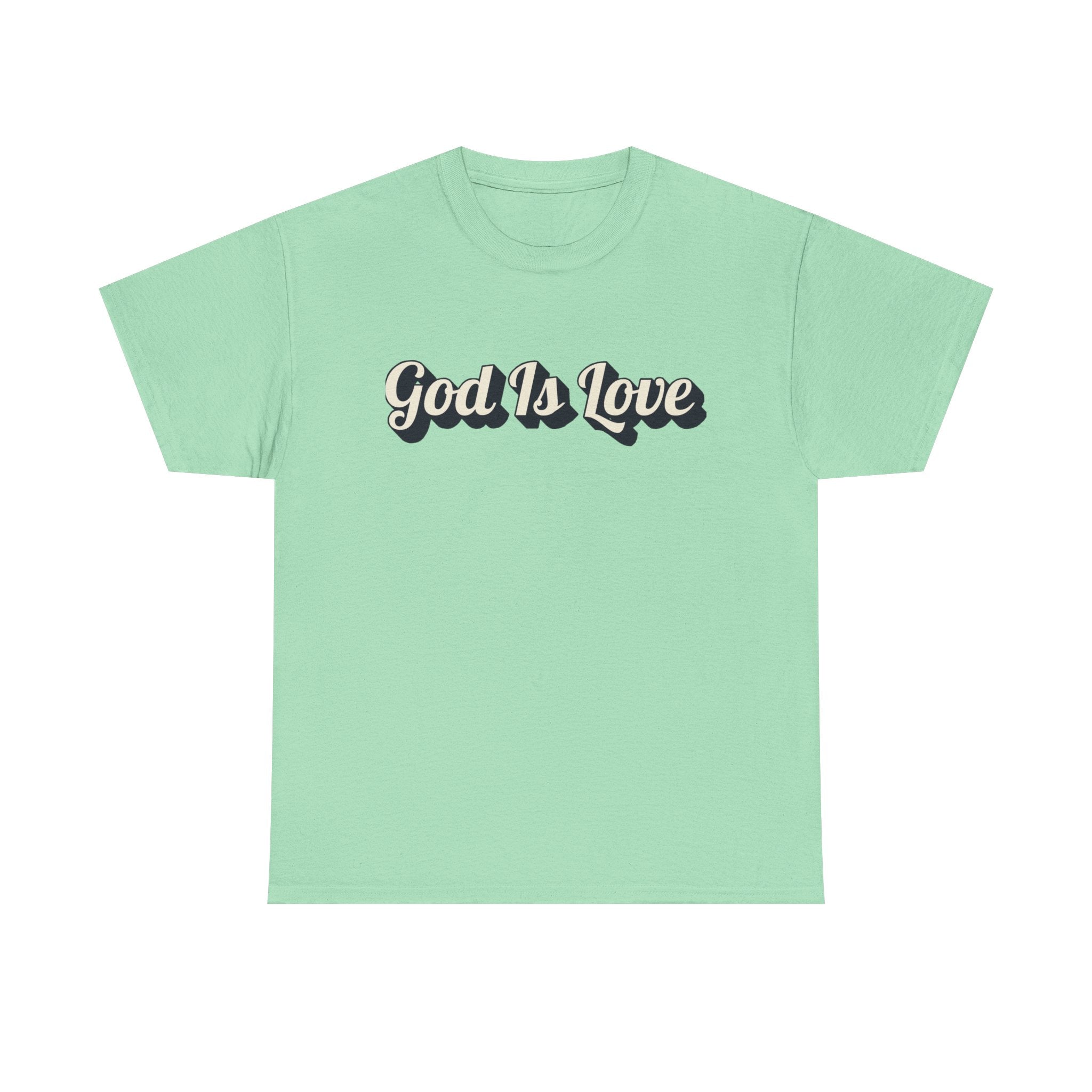 God Is Love T-Shirt — Retro Script Christian Tee
