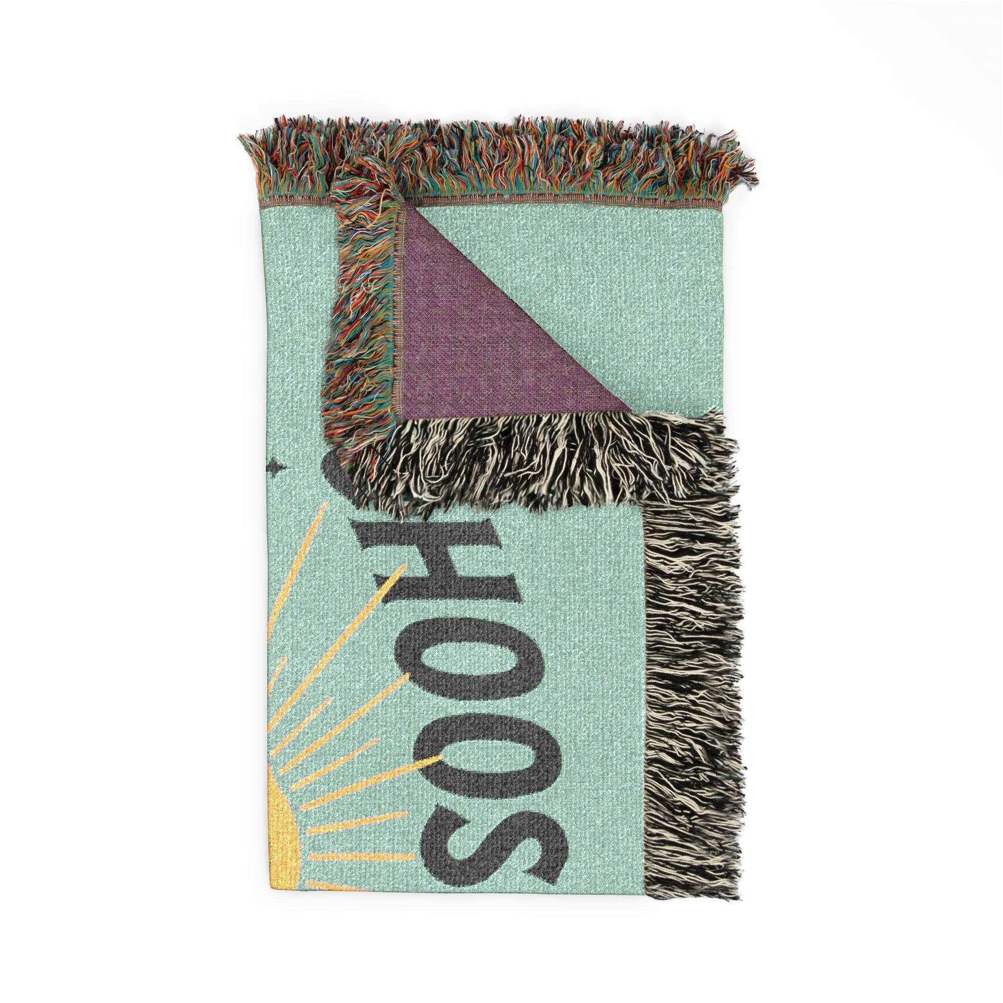 Choose Joy Woven Blanket — Romans 15:13 Sunflower Tapestry Throw