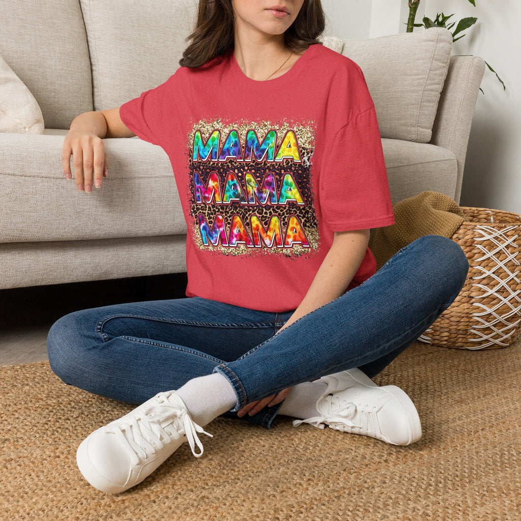 Mama Tie-Dye Graphic T-Shirt — Colorful Retro Tee for Moms