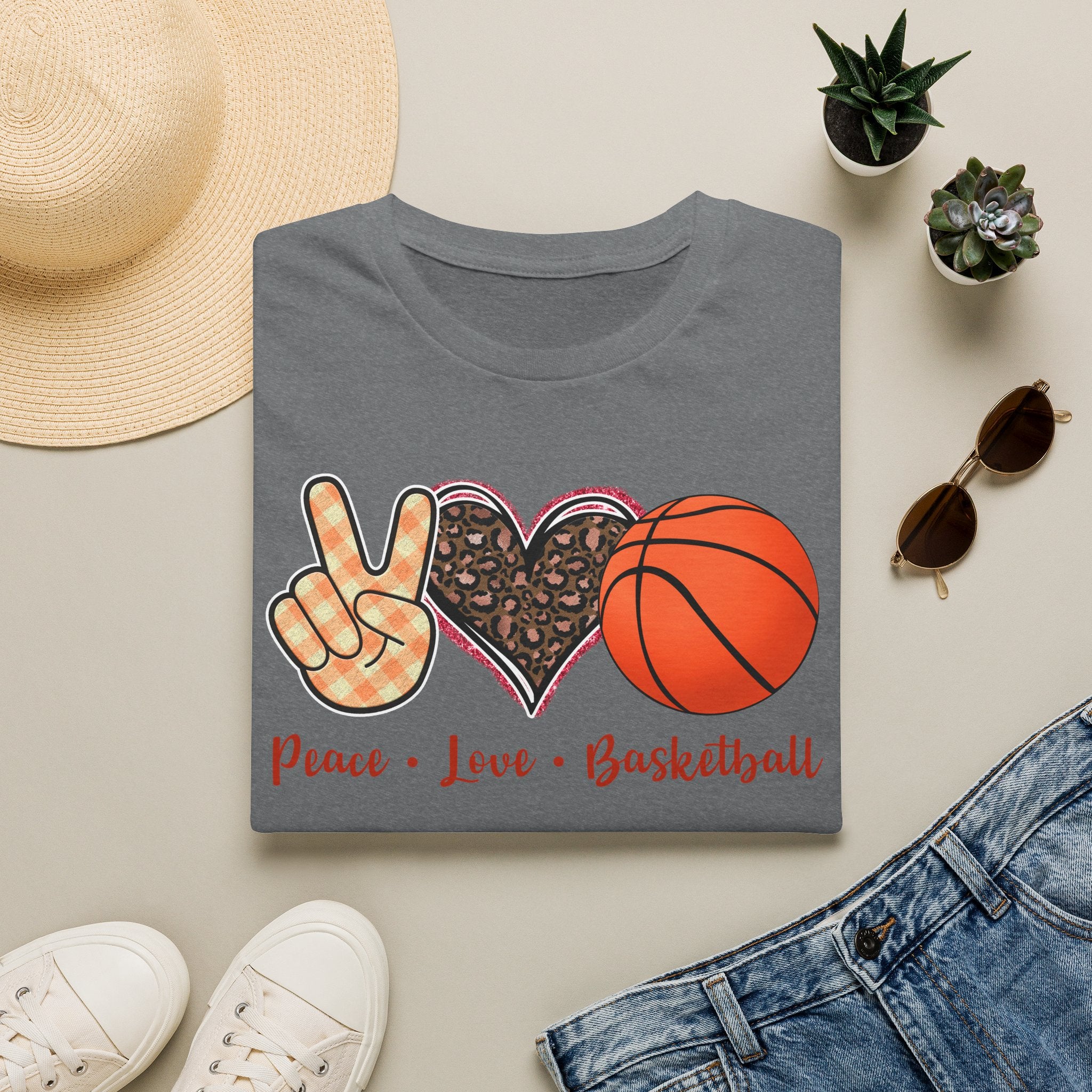 Peace Love Basketball T-Shirt