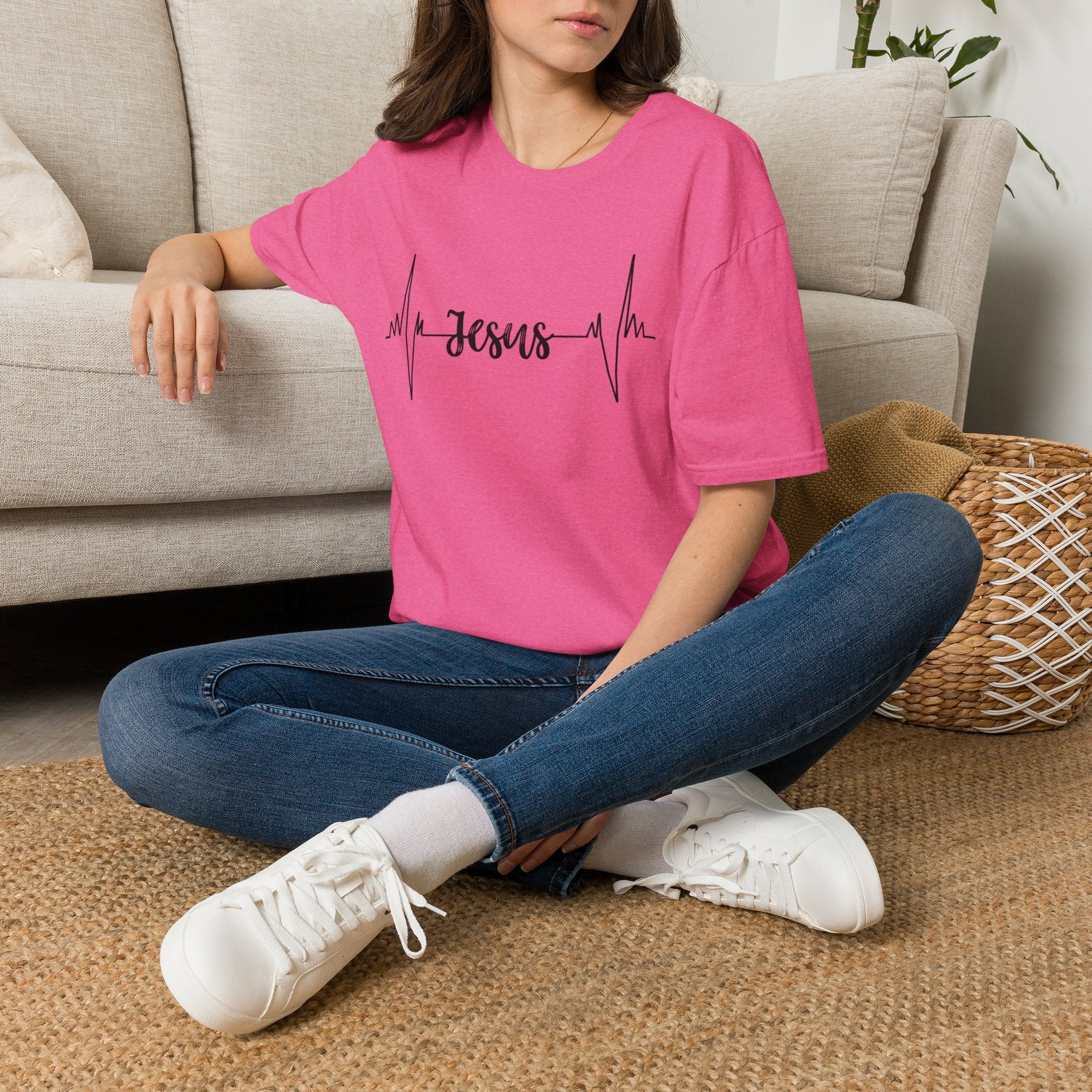 Jesus Heartbeat T-Shirt — Christian Faith Graphic Tee