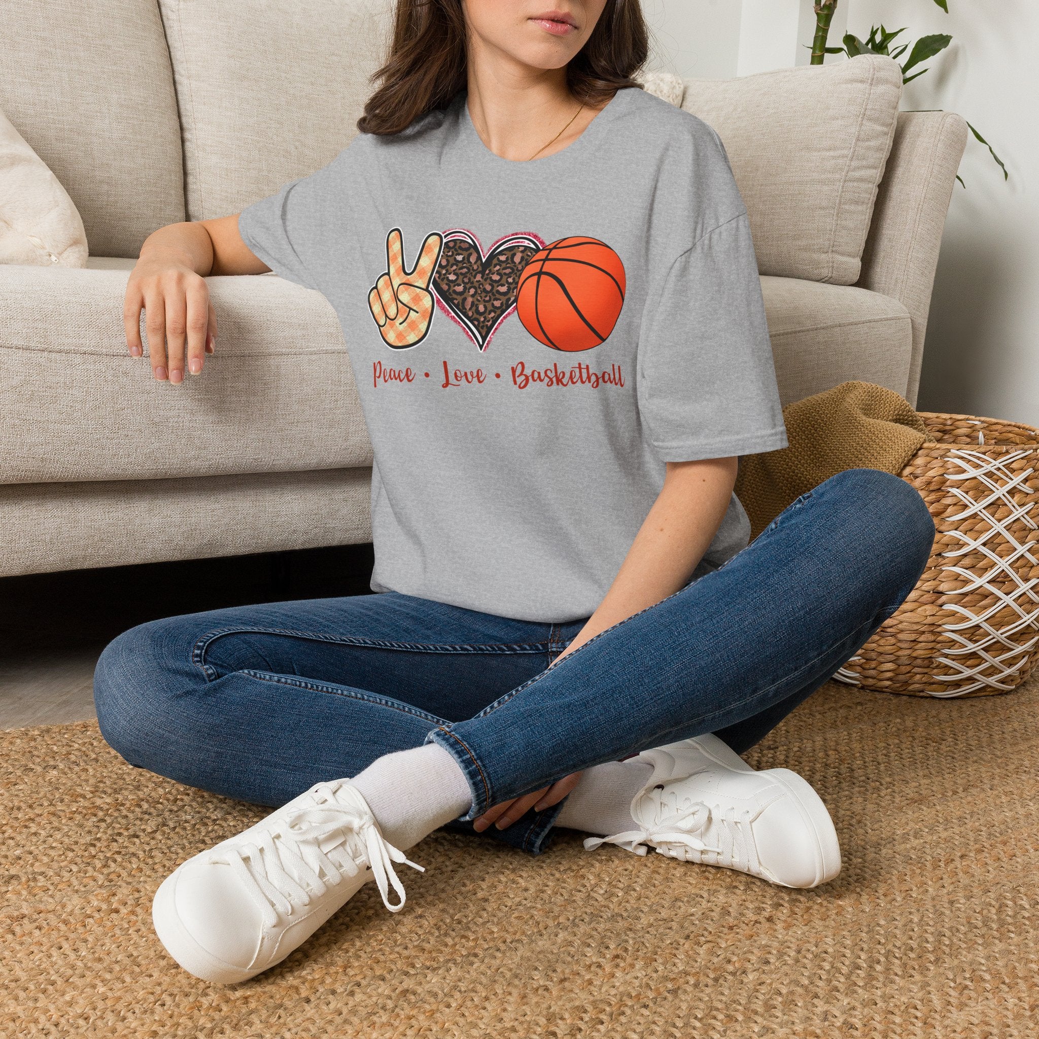 Peace Love Basketball T-Shirt