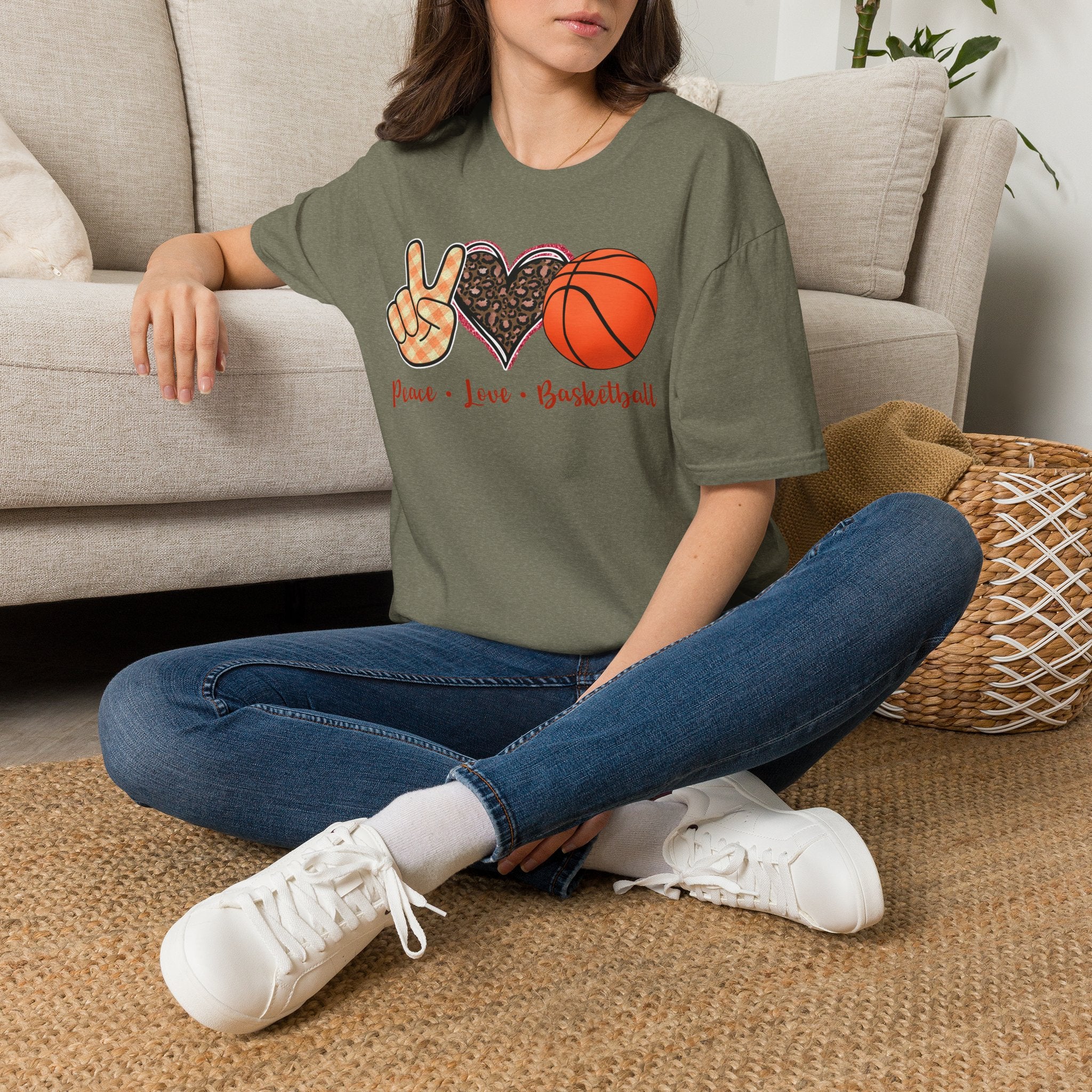 Peace Love Basketball T-Shirt