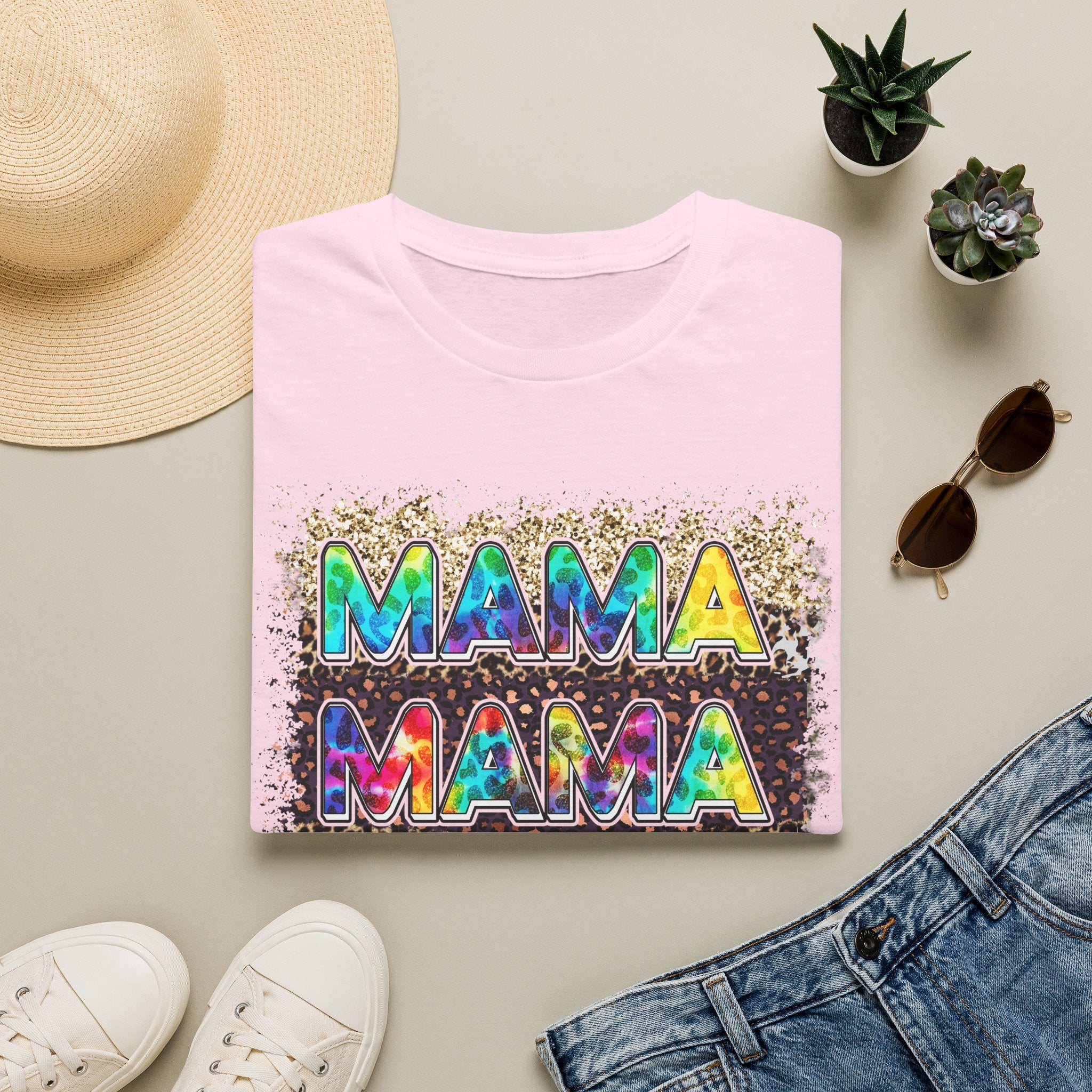 Mama Tie-Dye Graphic T-Shirt — Colorful Retro Tee for Moms