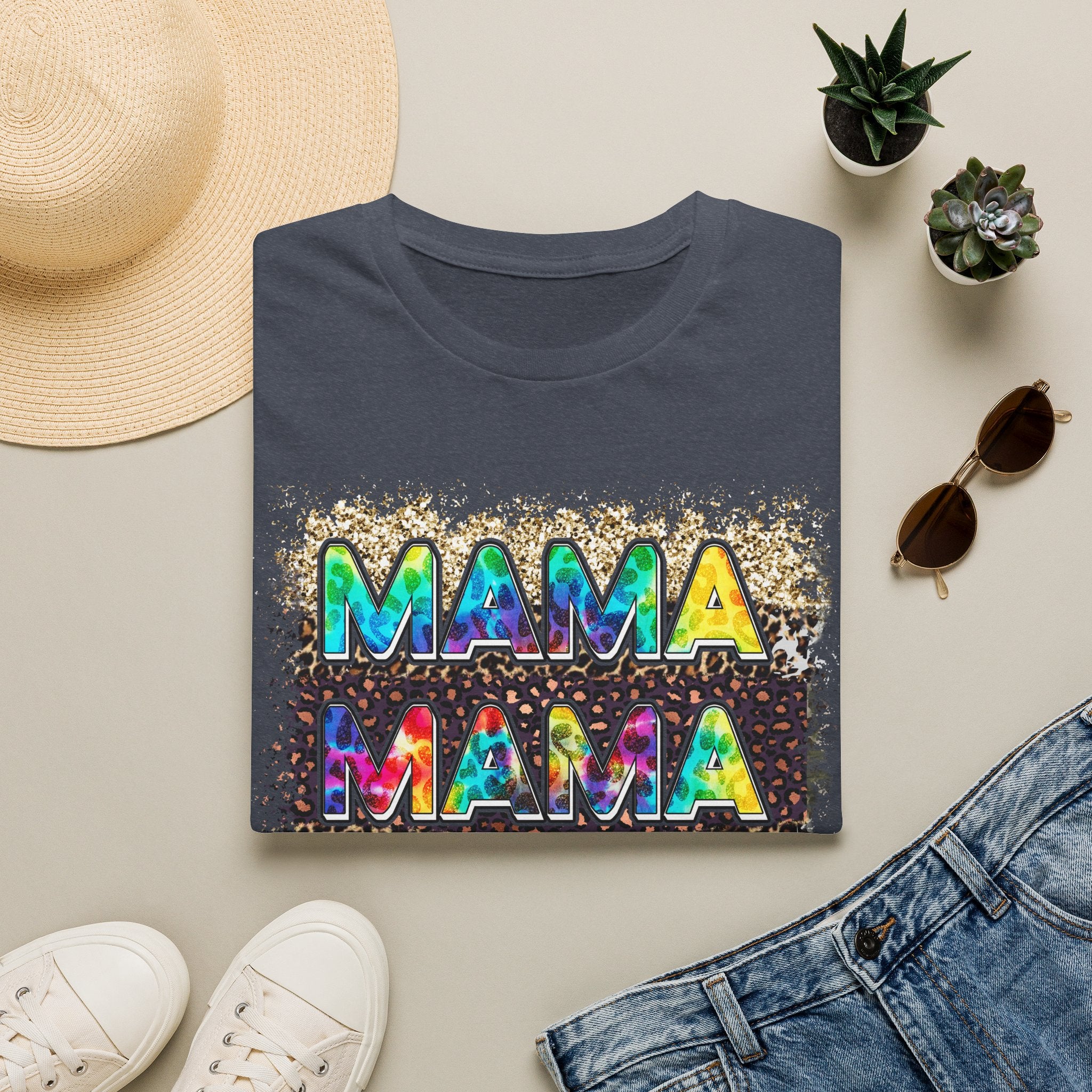 Mama Tie-Dye Graphic T-Shirt — Colorful Retro Tee for Moms