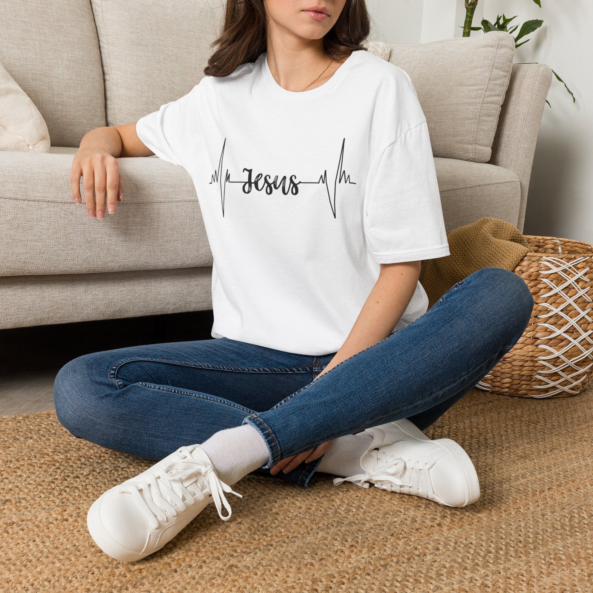 Jesus Heartbeat T-Shirt — Christian Faith Graphic Tee