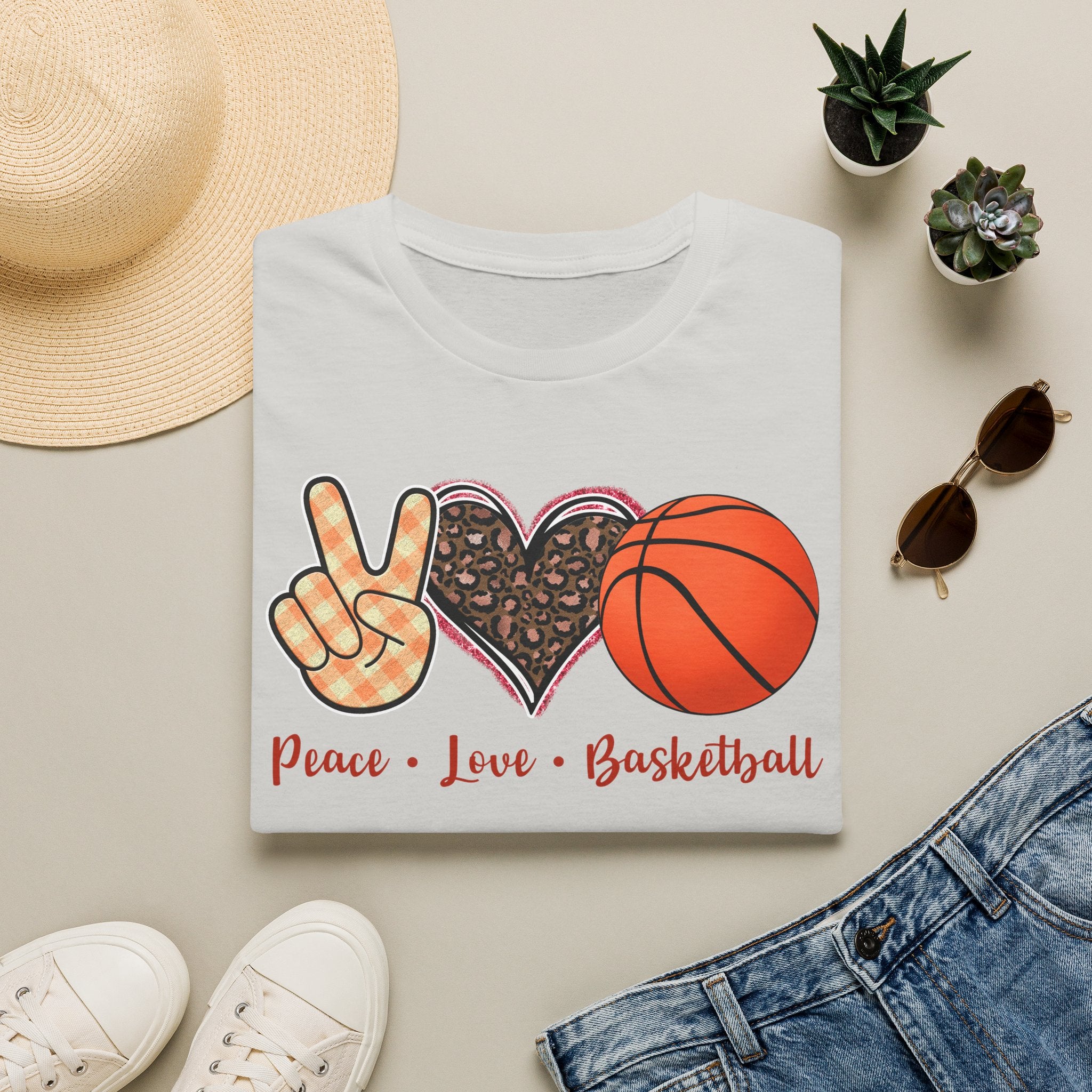Peace Love Basketball T-Shirt