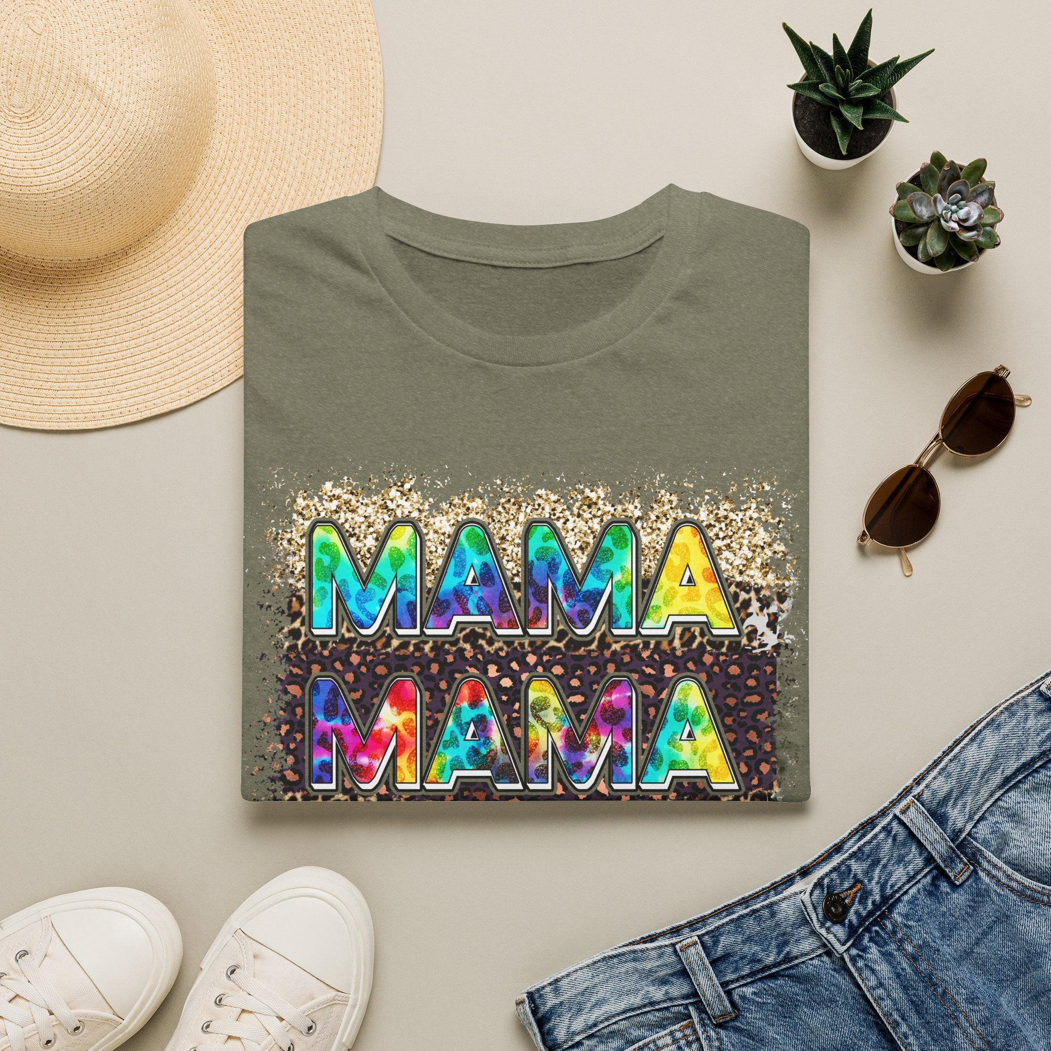 Mama Tie-Dye Graphic T-Shirt — Colorful Retro Tee for Moms