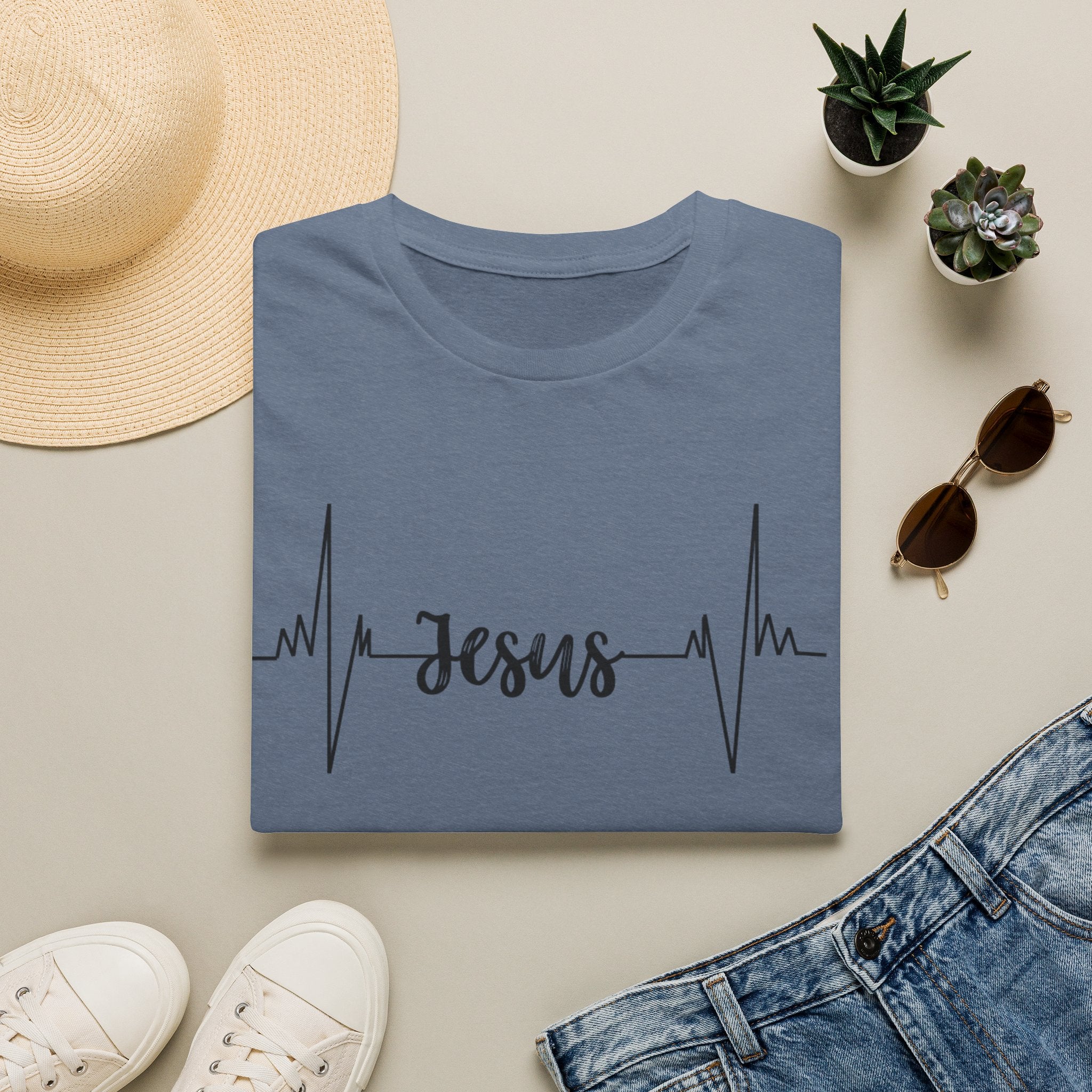 Jesus Heartbeat T-Shirt — Christian Faith Graphic Tee