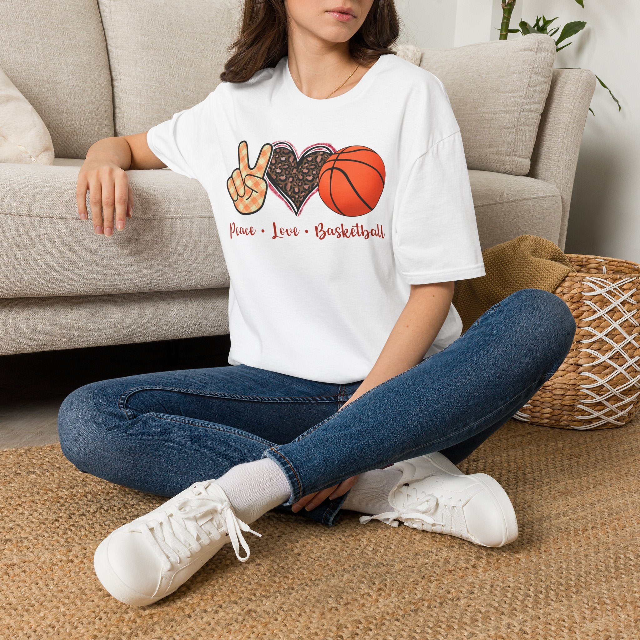 Peace Love Basketball T-Shirt