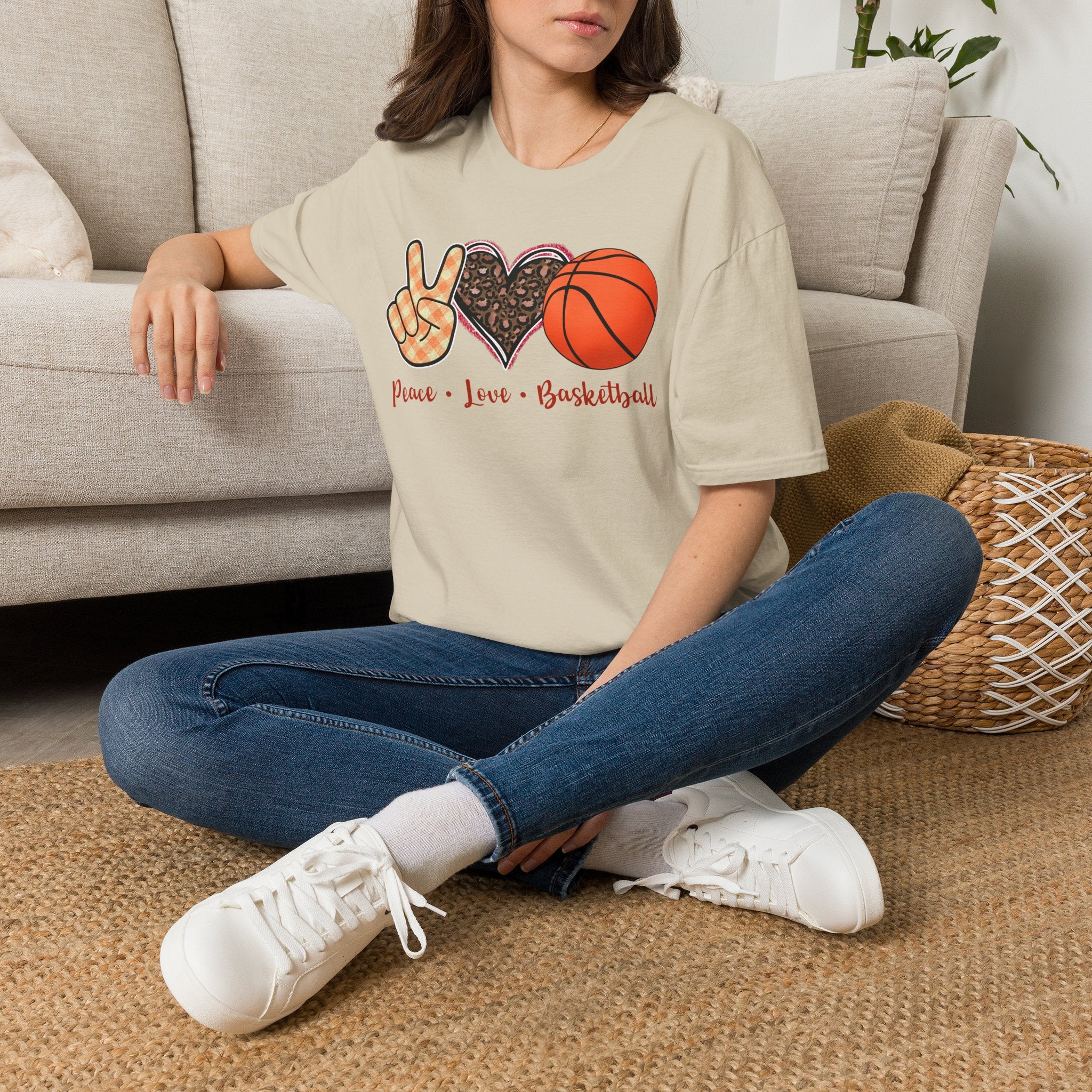 Peace Love Basketball T-Shirt