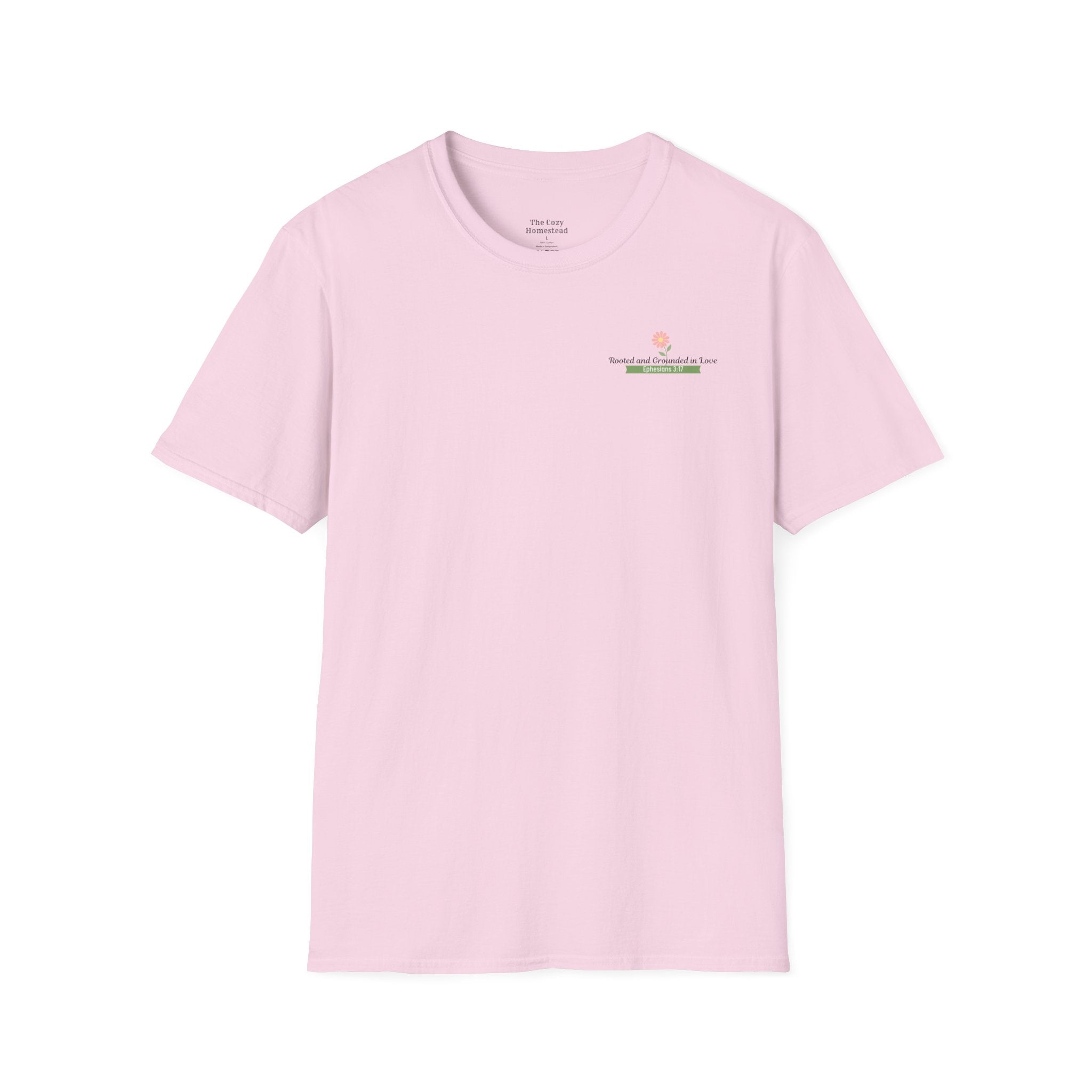 T-Shirt — 'Sunshine and Serendipity' Minimal Floral Chest Logo Tee