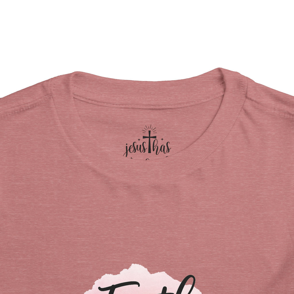 Faith Over Fear Toddler Tee — Pastel Watercolor Inspirational Kids Shirt