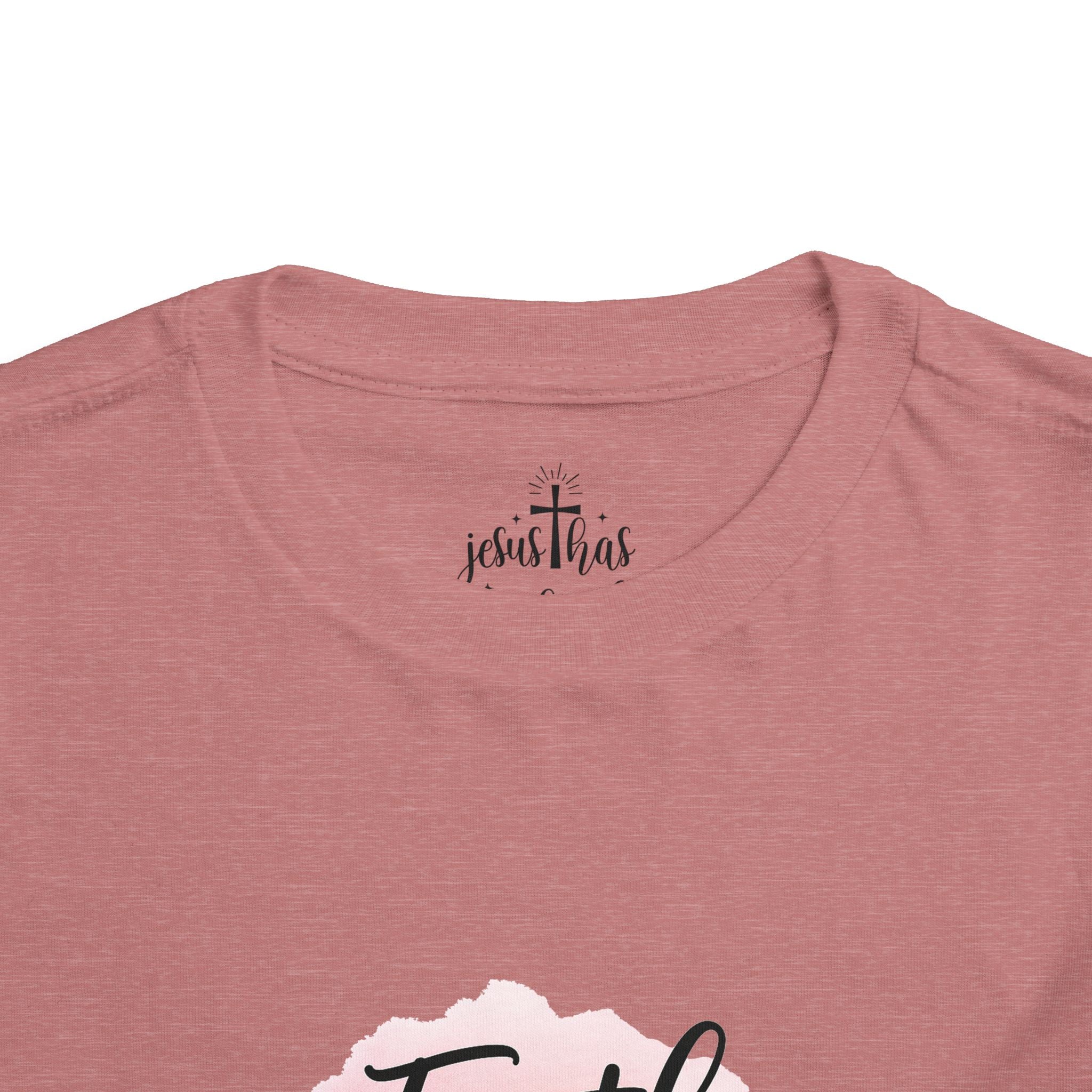 Faith Over Fear Toddler Tee — Pastel Watercolor Inspirational Kids Shirt